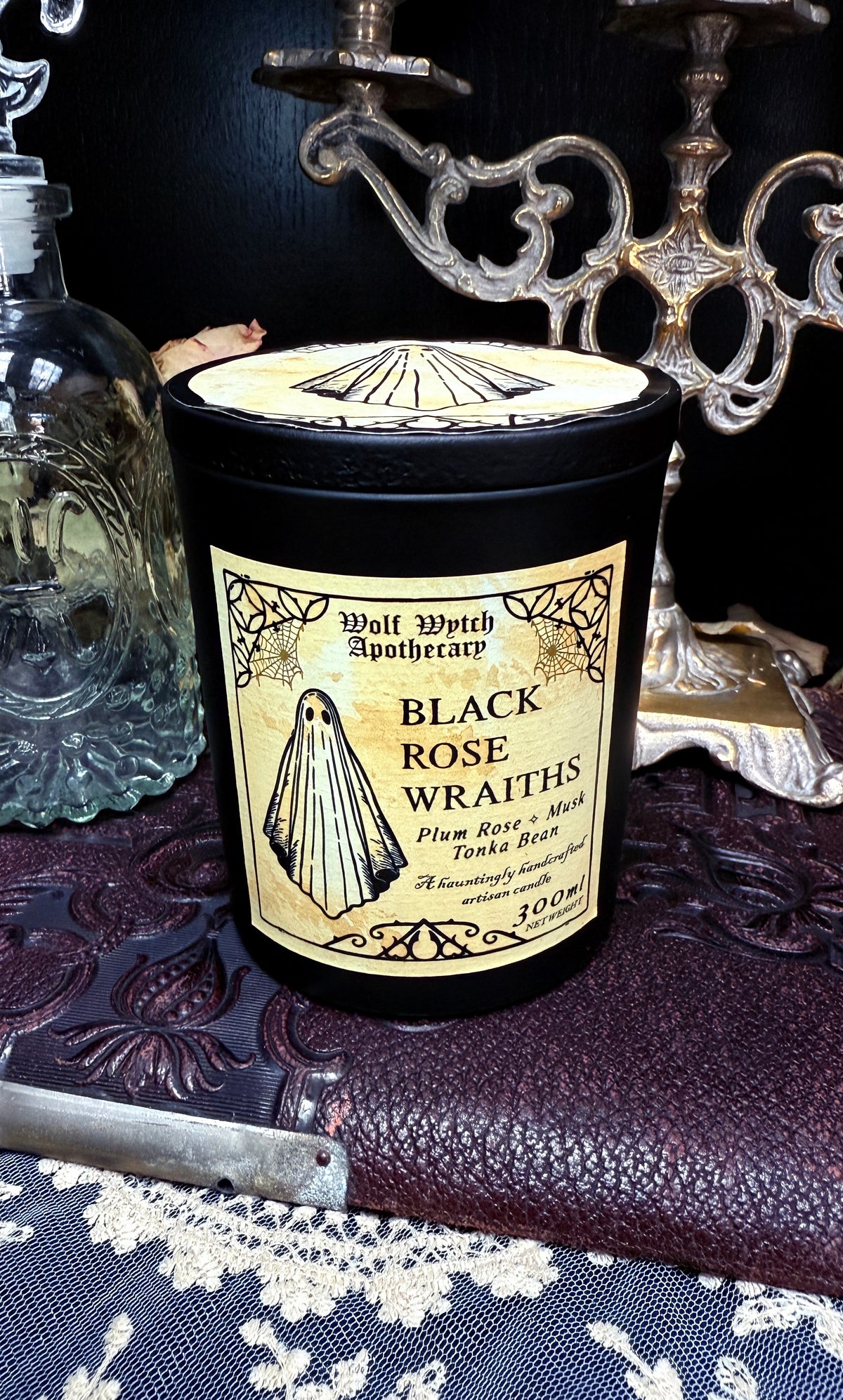 Black Rose Wraiths Ghost Candle