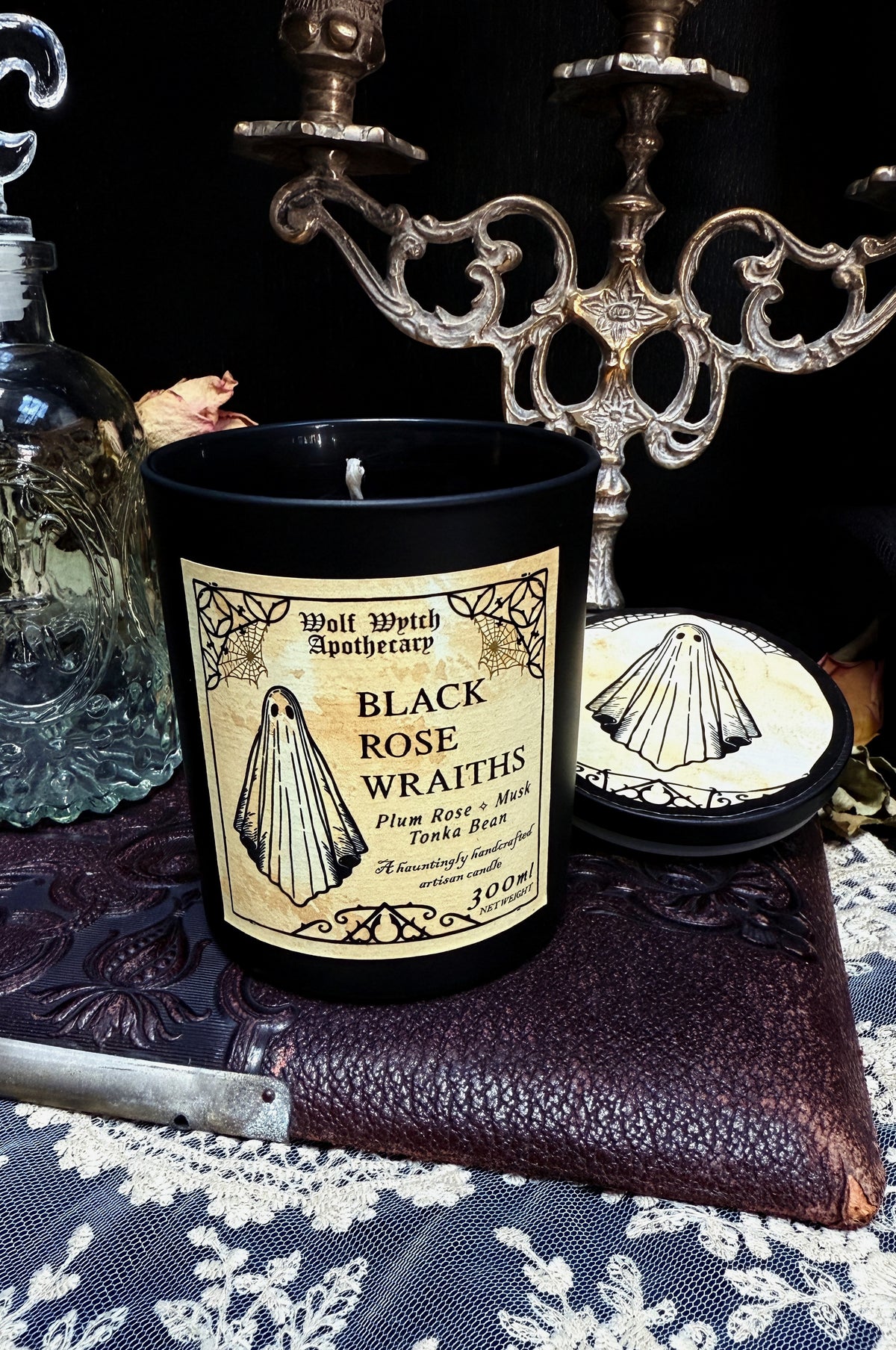 Black Rose Wraiths Ghost Candle