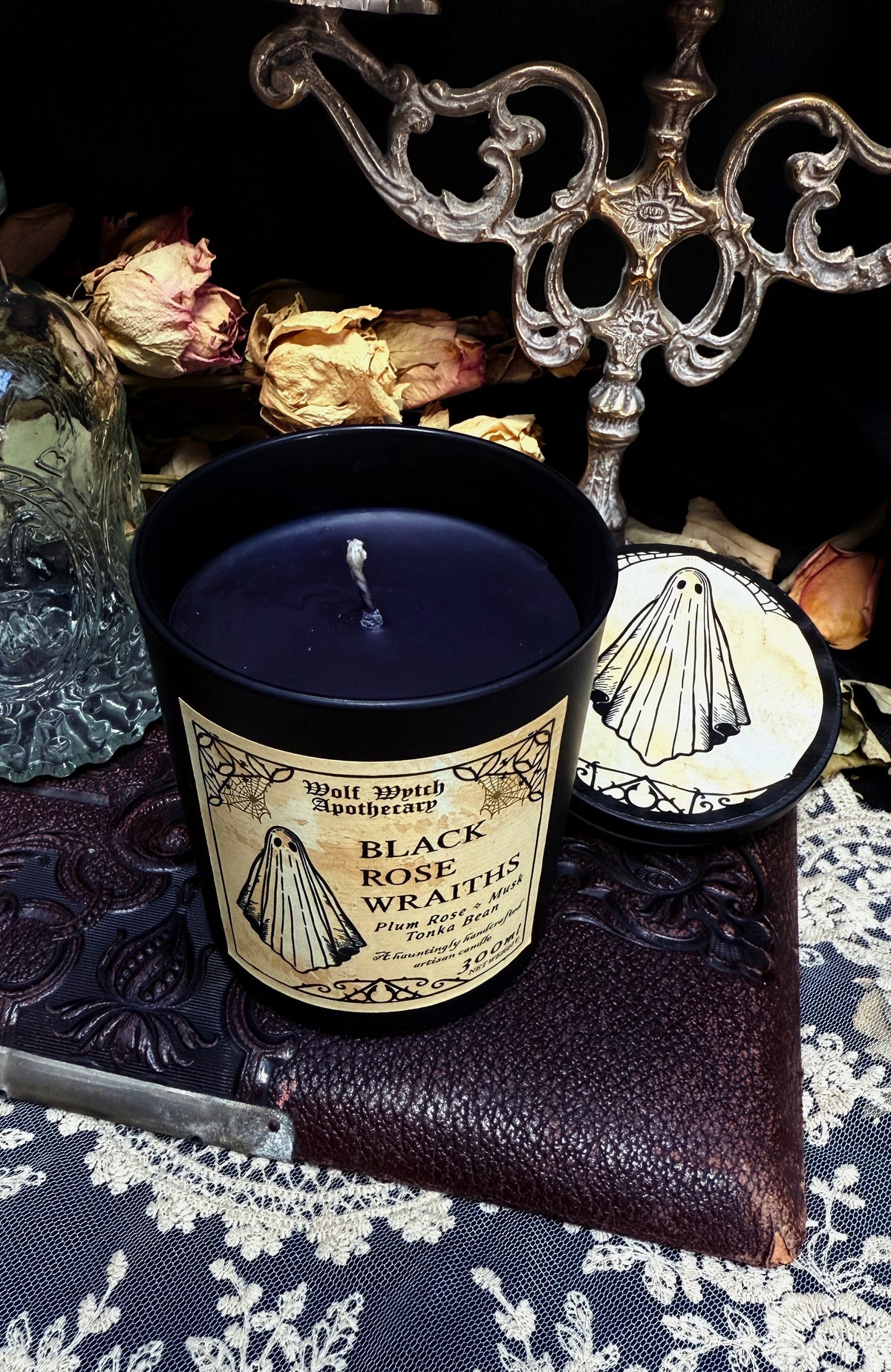 Black Rose Wraiths Ghost Candle