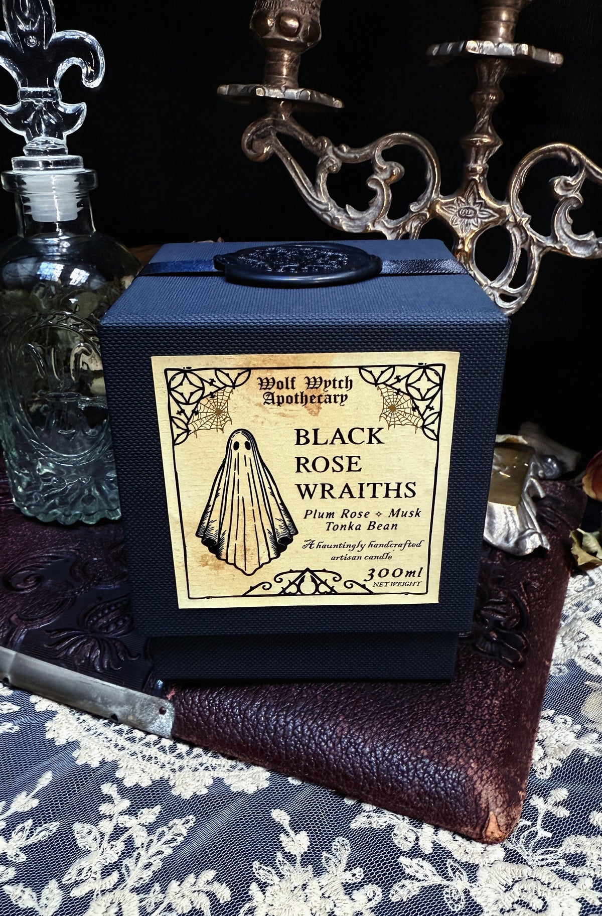 Black Rose Wraiths Ghost Candle