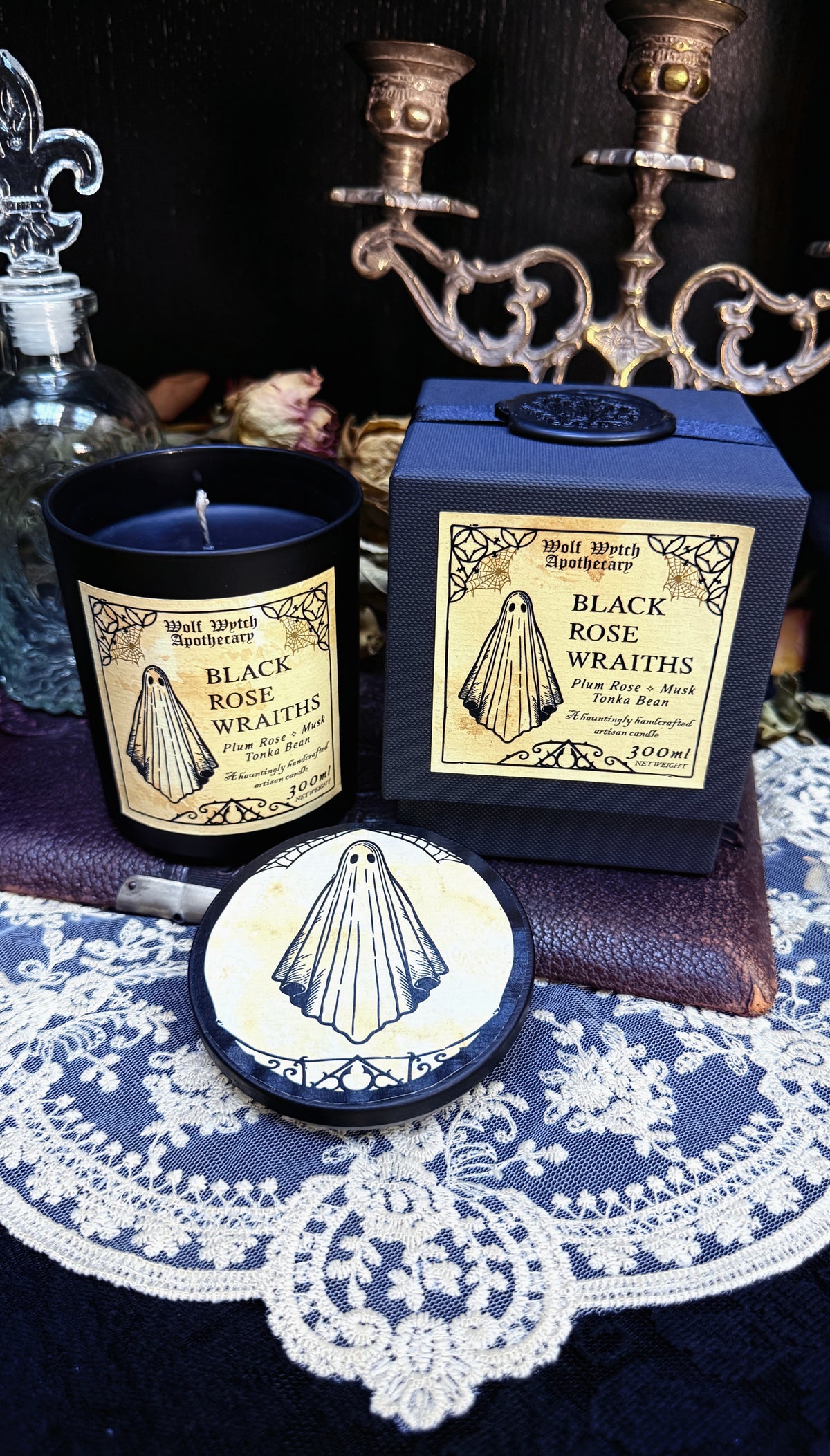 Black Rose Wraiths Ghost Candle