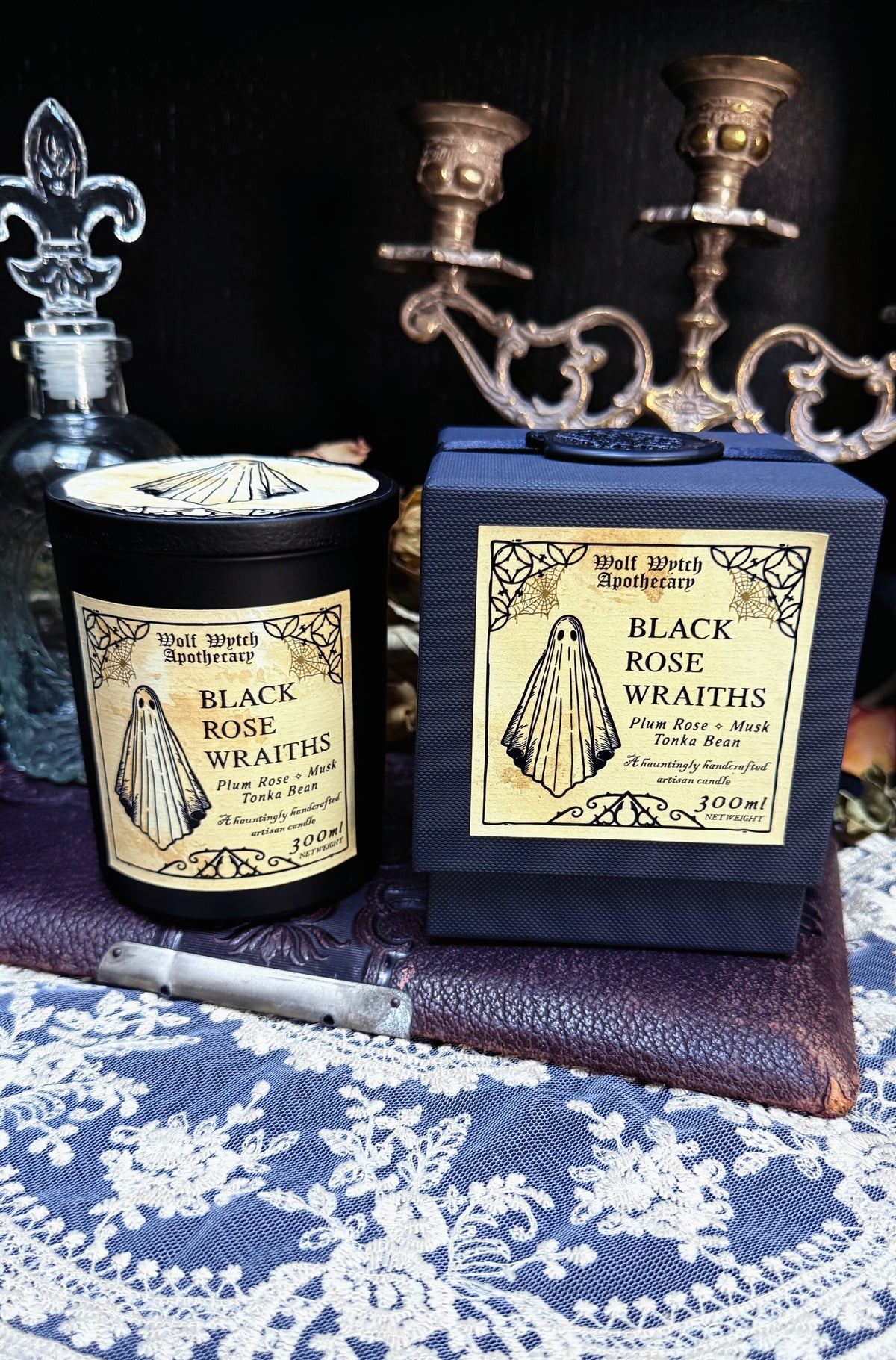 Black Rose Wraiths Ghost Candle