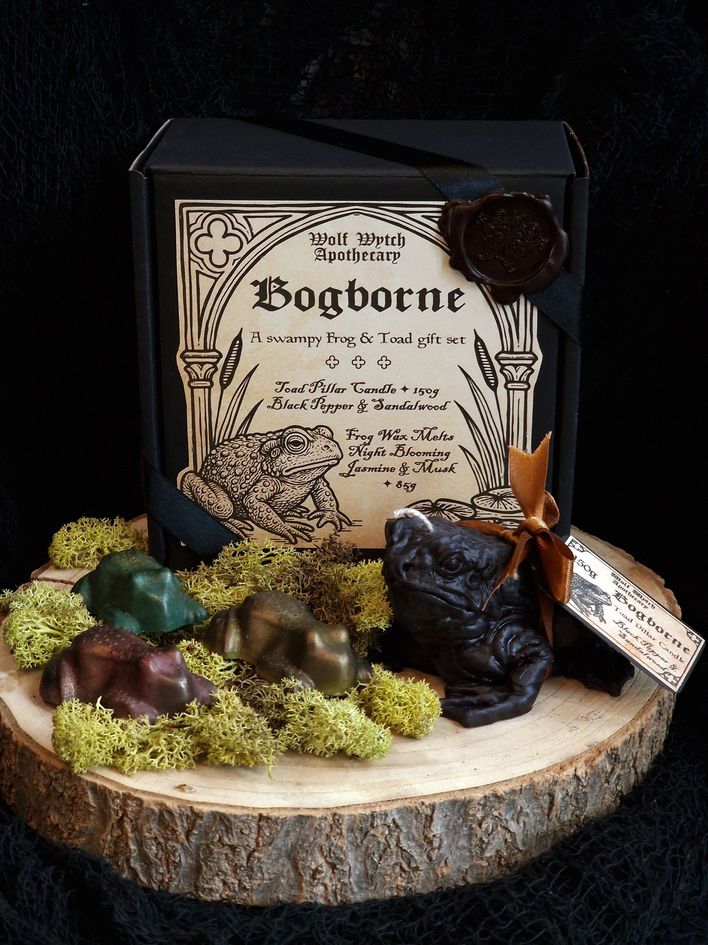 Bogborne Frog Wax Melt & Toad Candle Gift Set