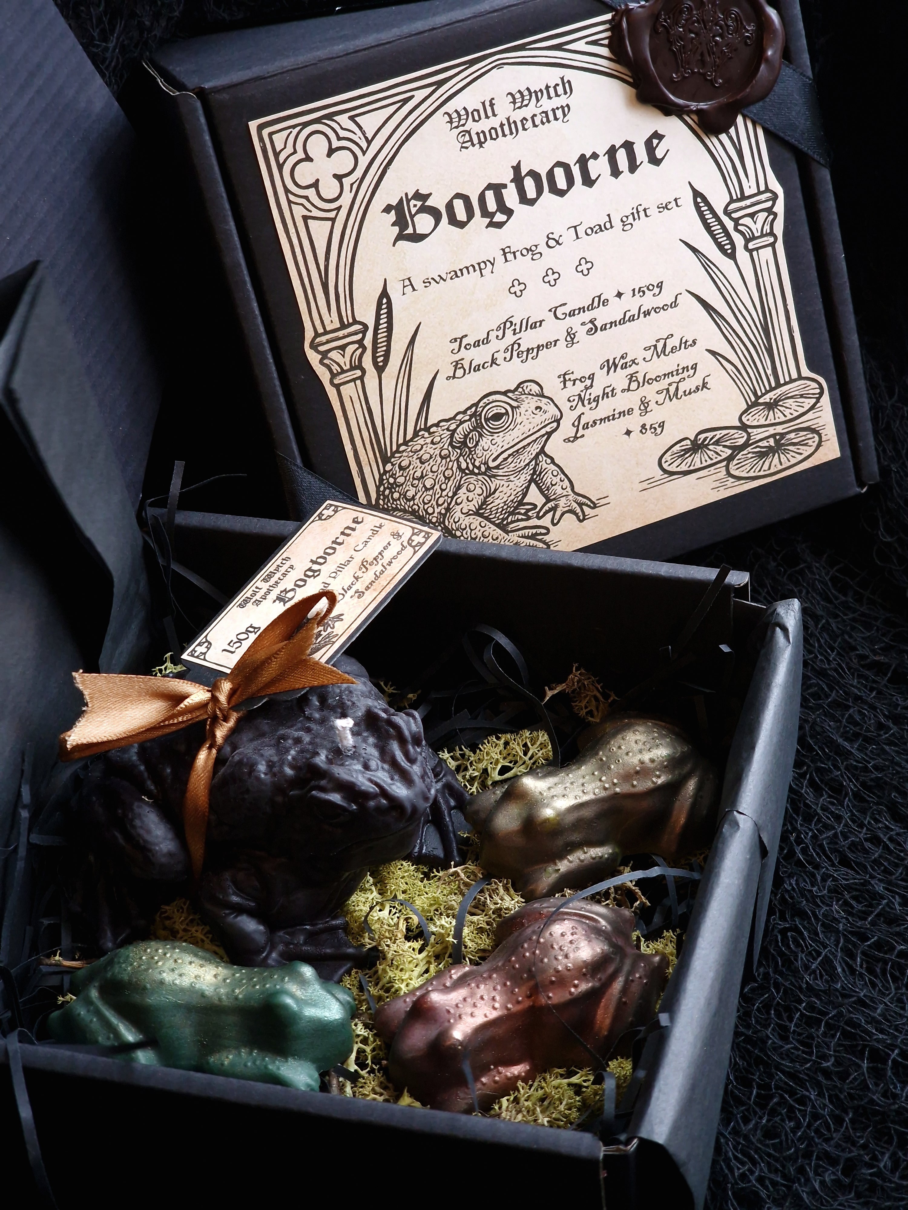 Bogborne Frog Wax Melt & Toad Candle Gift Set