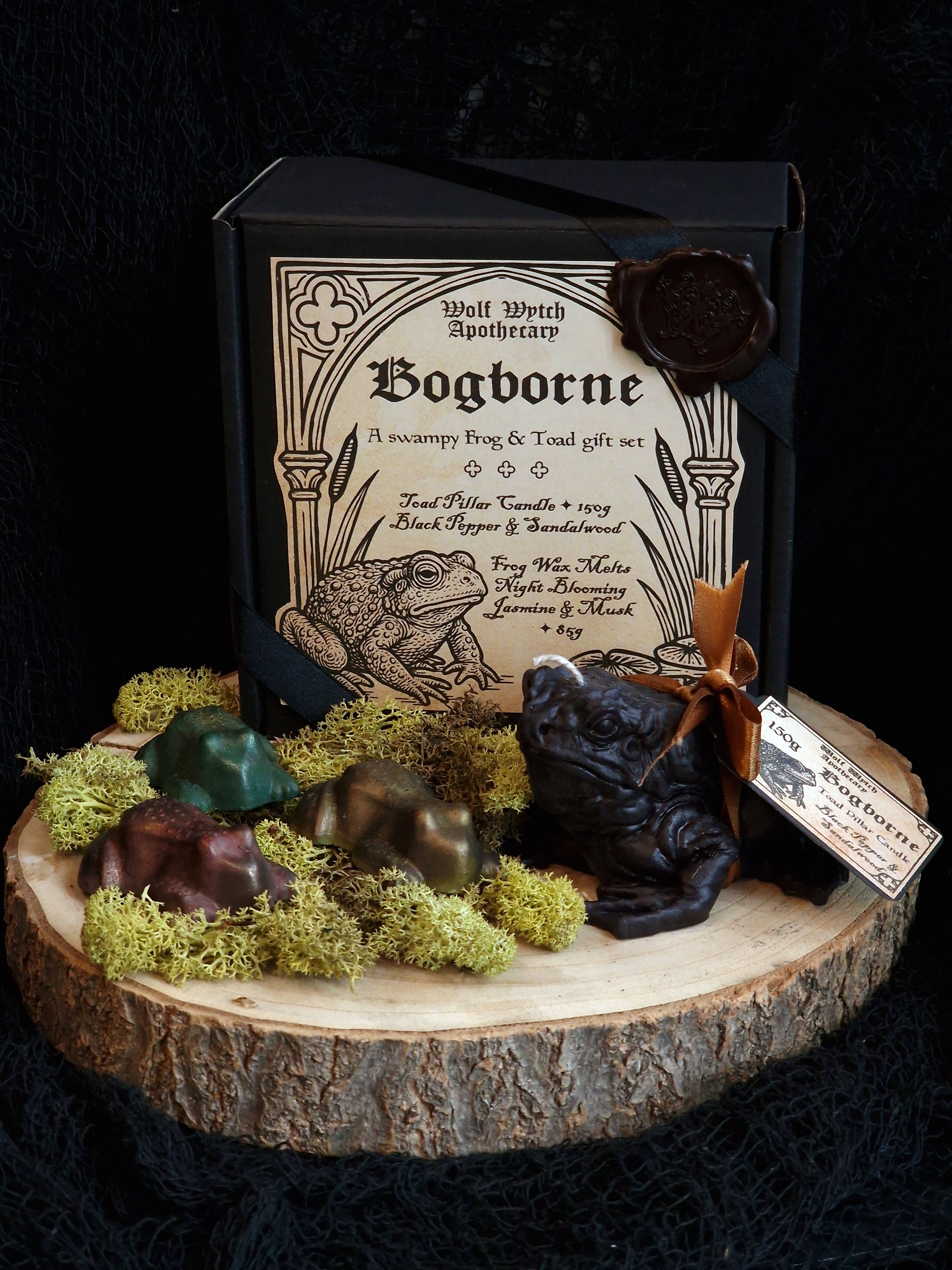 Bogborne Frog Wax Melt & Toad Candle Gift Set