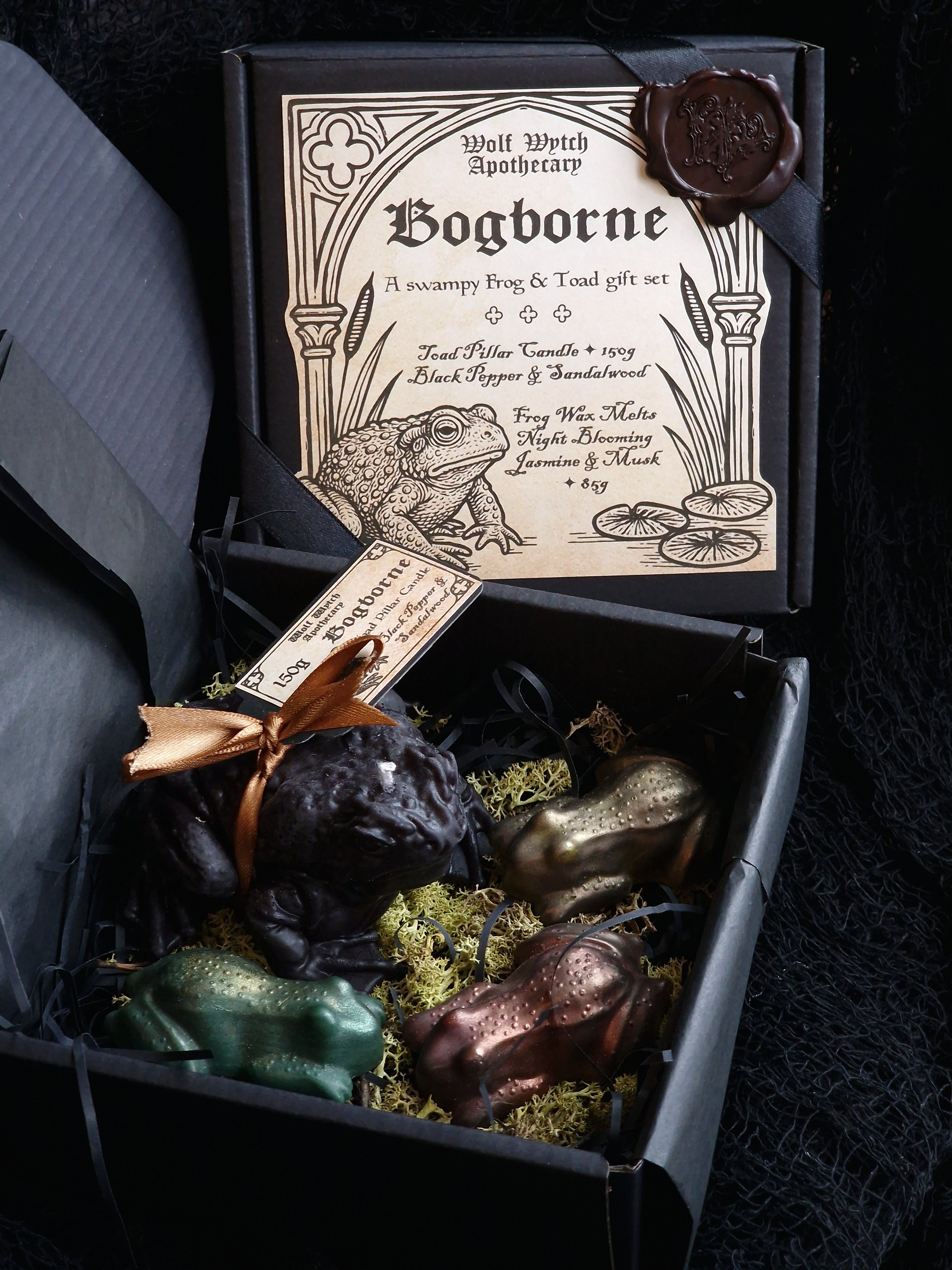 Bogborne Frog Wax Melt & Toad Candle Gift Set
