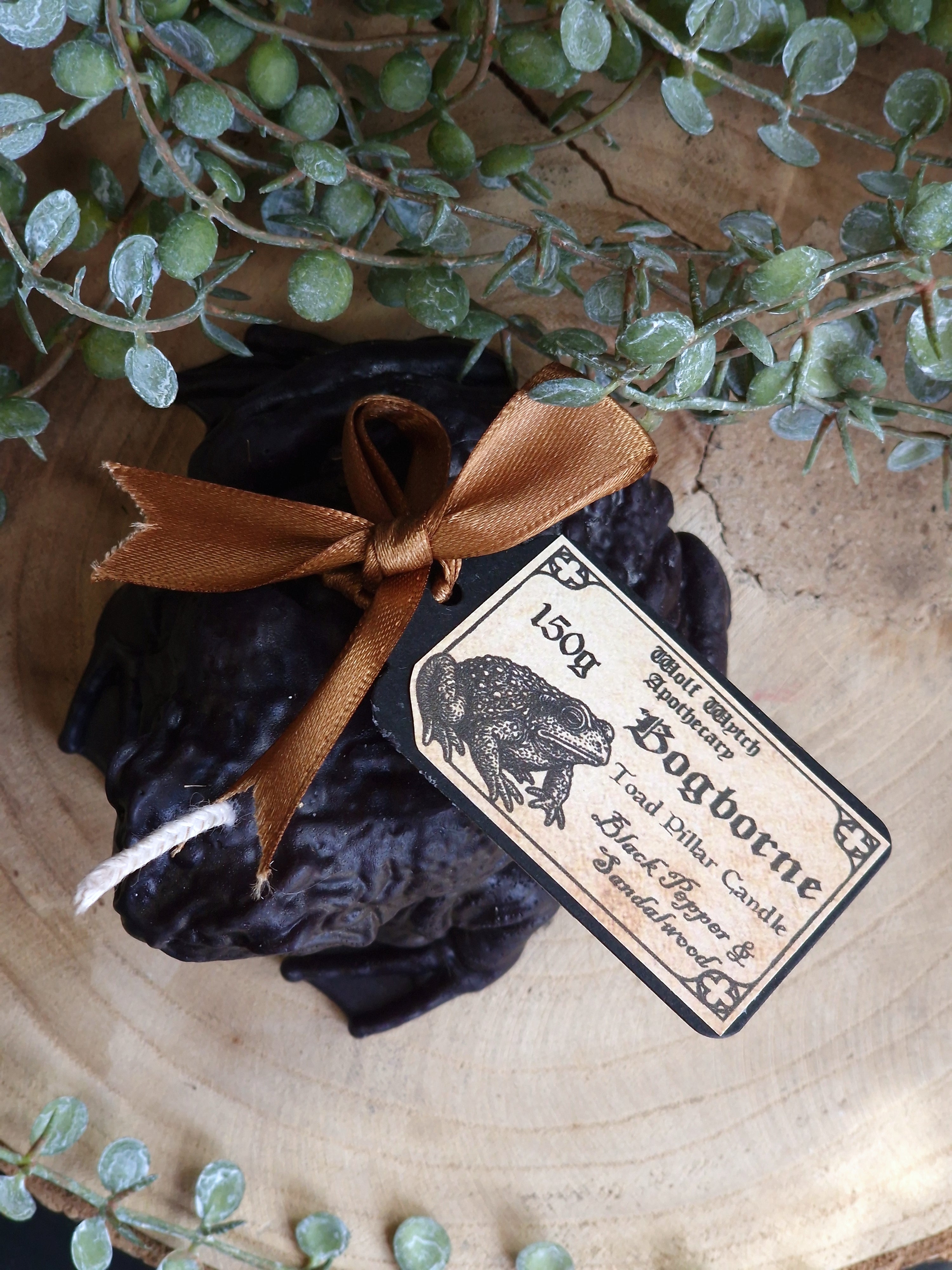 Bogborne Toad Pillar Candle