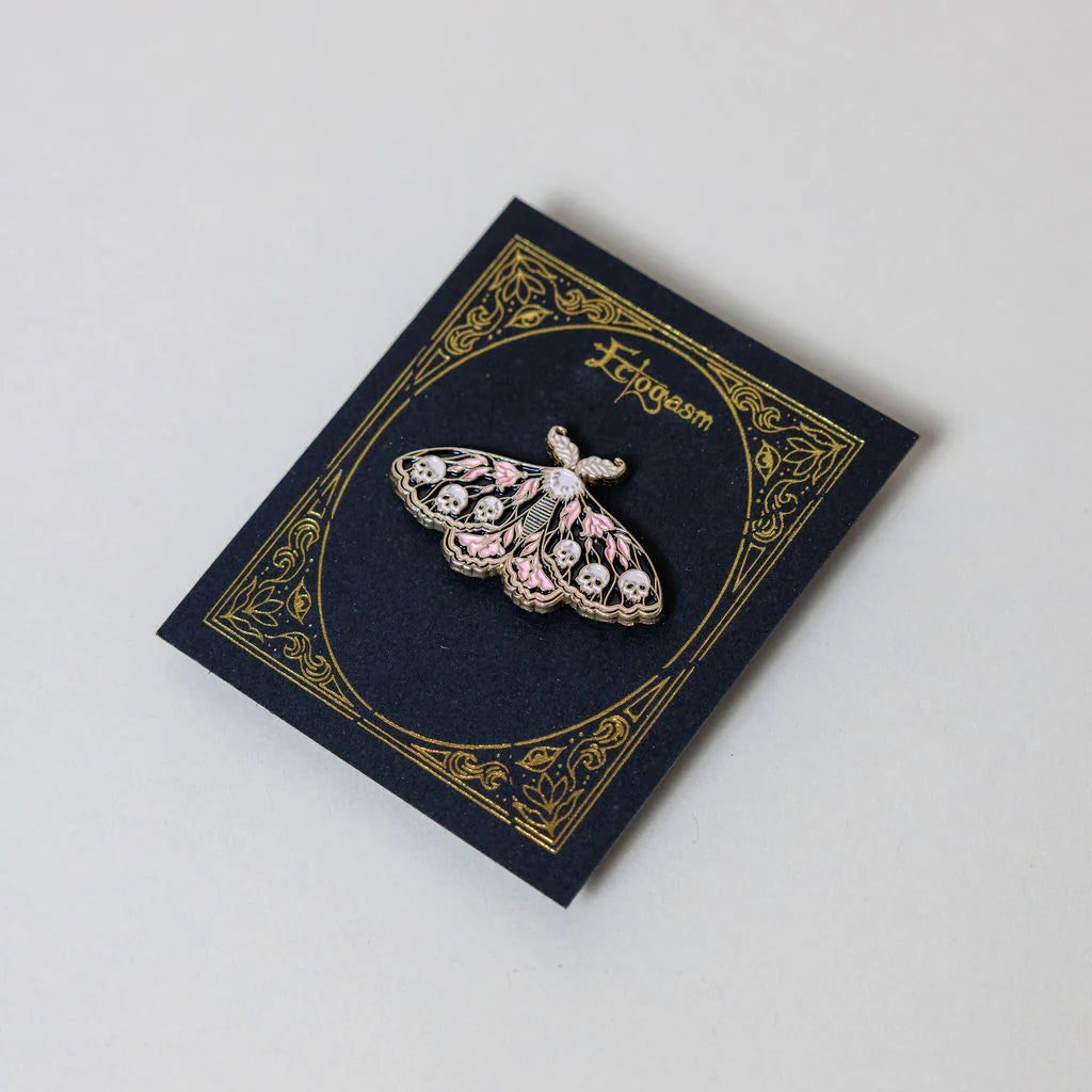 Moth & Skulls Enamel Pin - Ectogasm