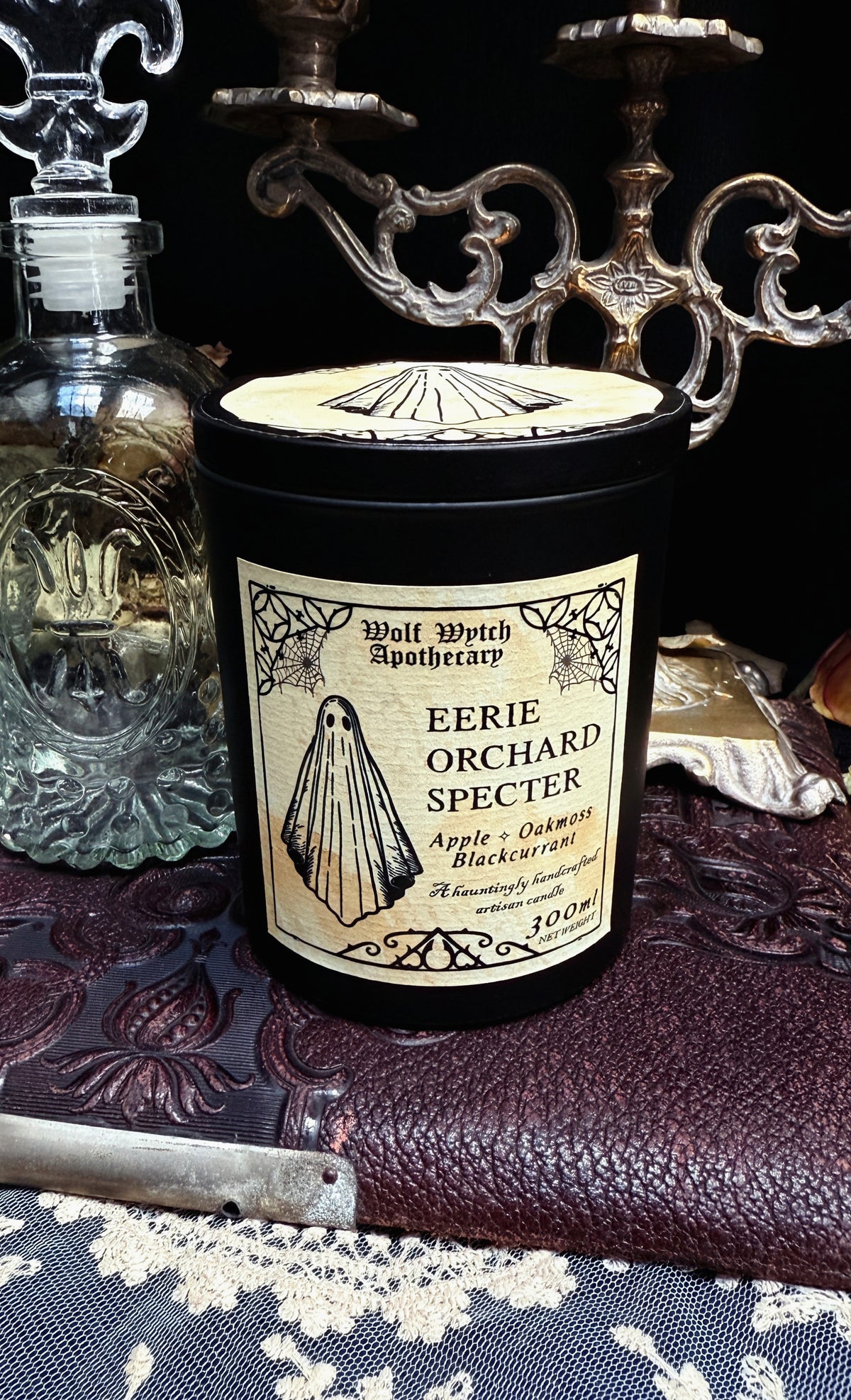 Eerie Orchard Specter Ghost Candle