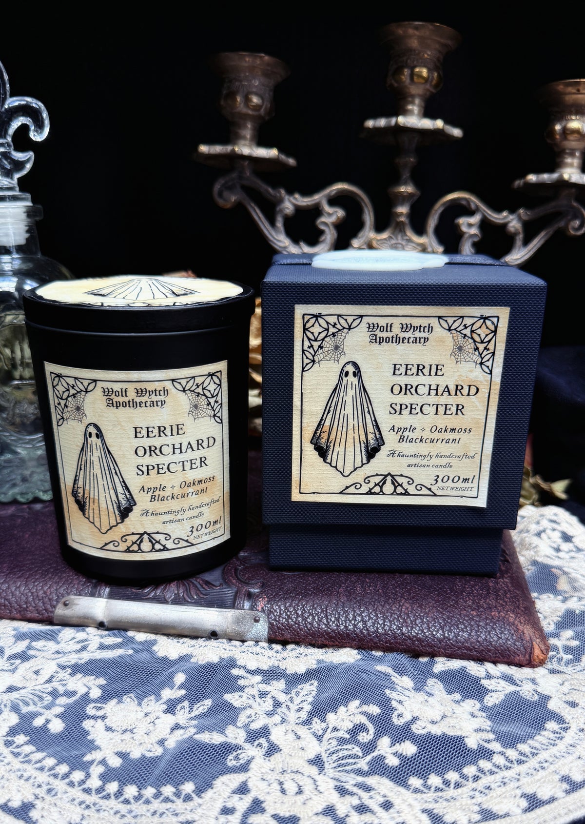 Eerie Orchard Specter Ghost Candle