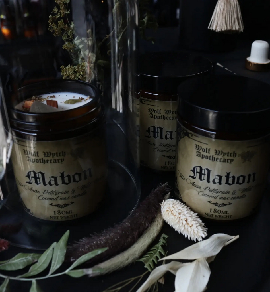 Mabon botanical candle