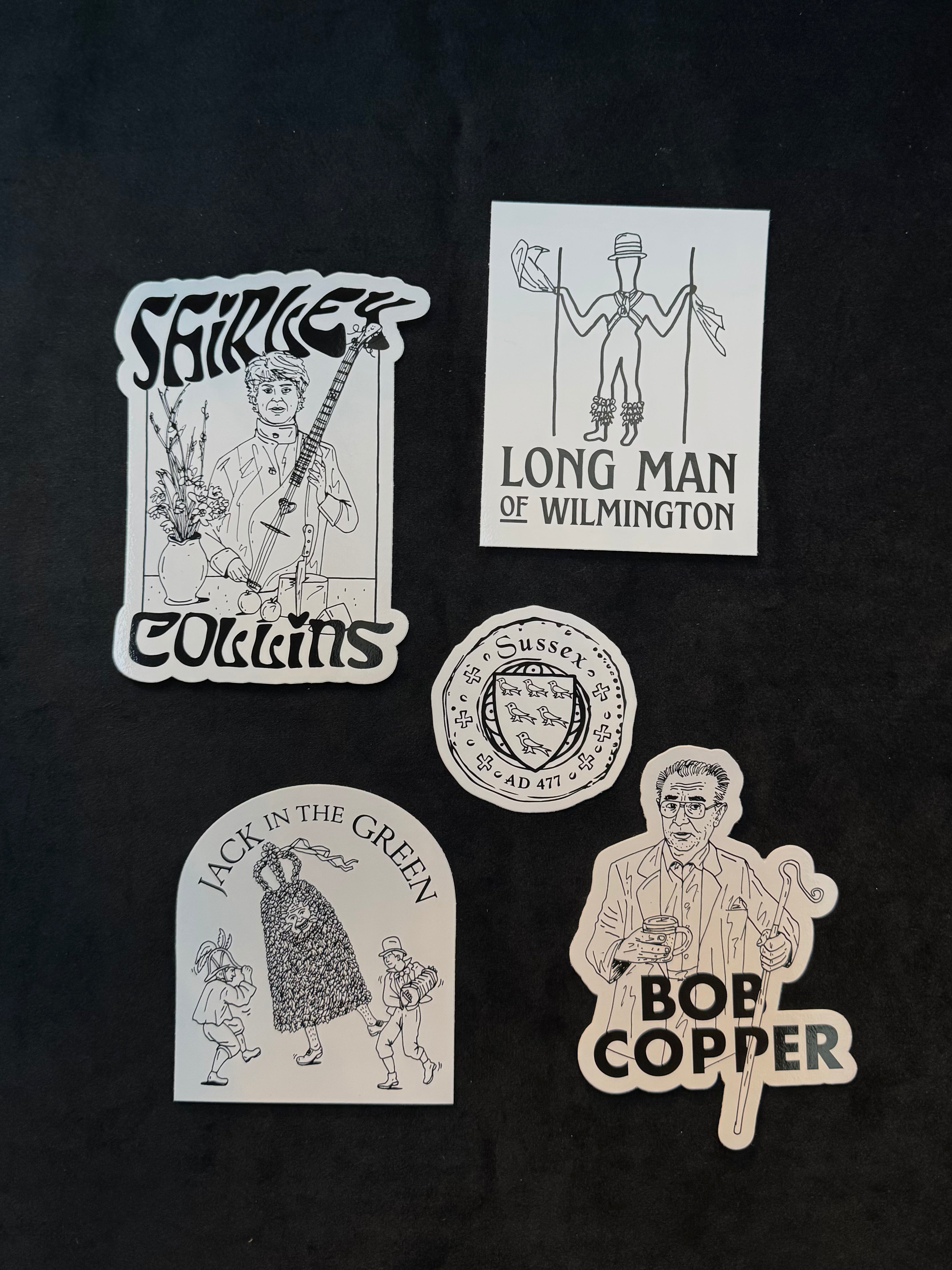 Weird Walk Sussex Folklore Sticker Pack