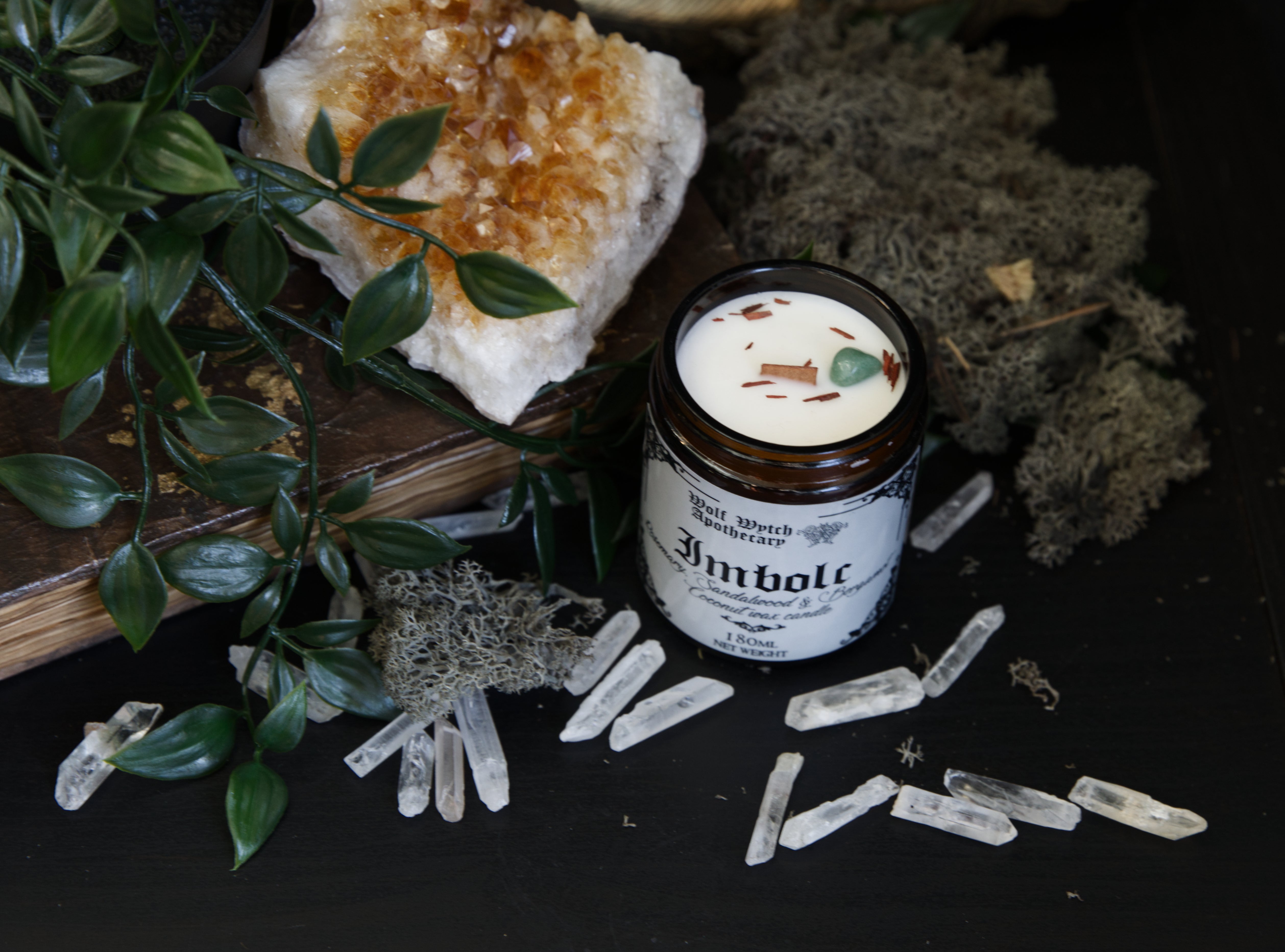 Imbolc Botanical Candle