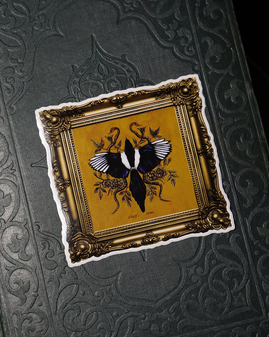 Flight Magpie Vinyl Sticker - Liva Vilemsone