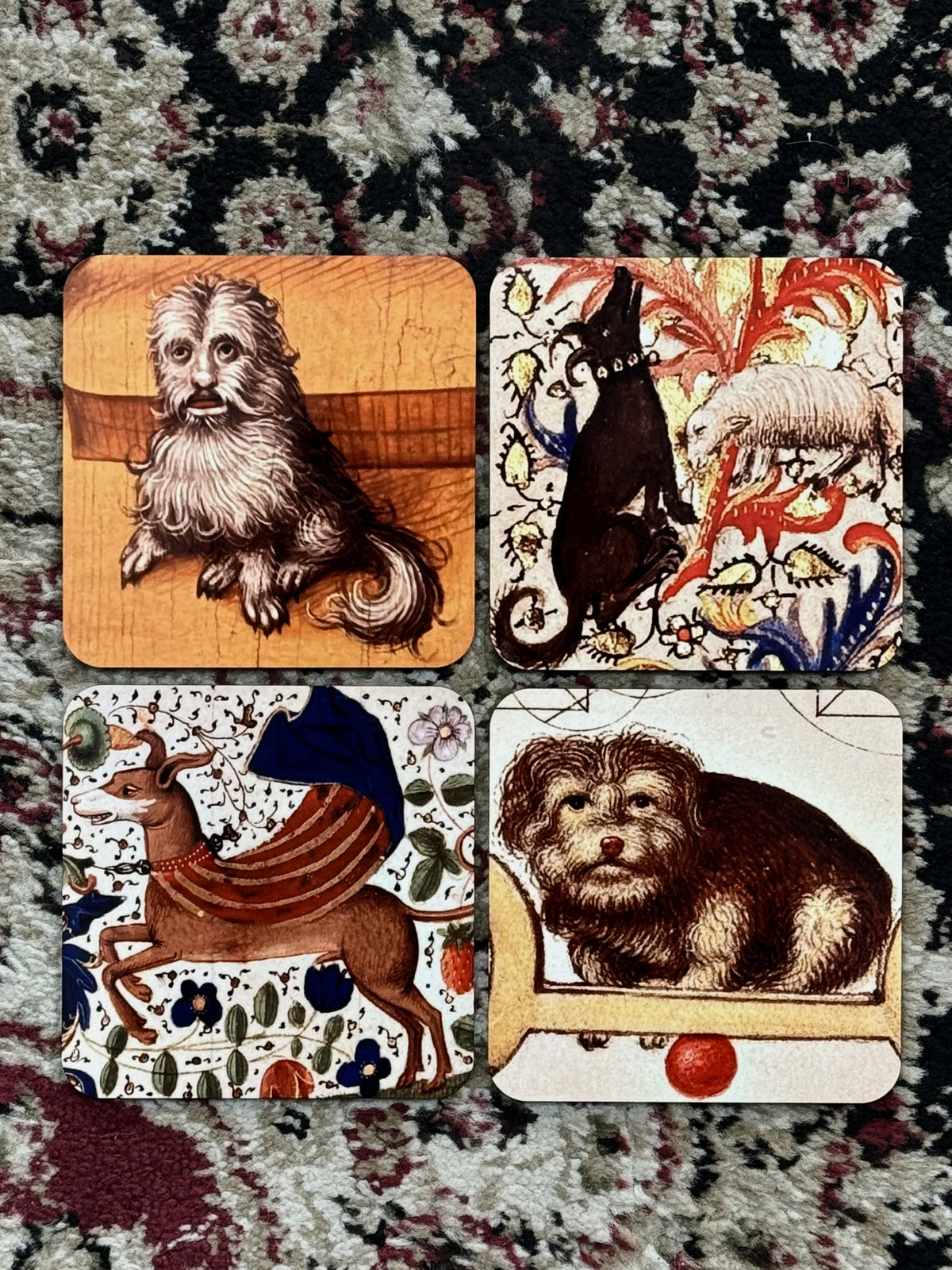 Medieval Dogs Drink Coasters