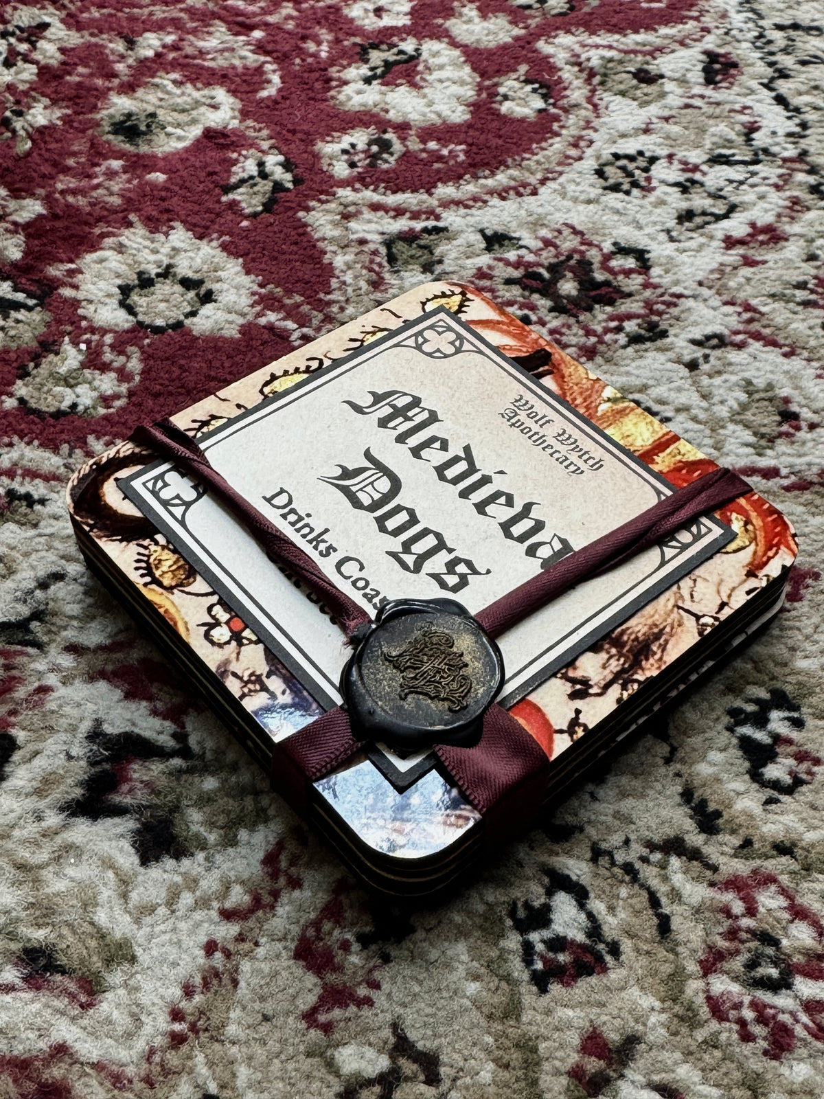 Medieval Dogs Drink Coasters