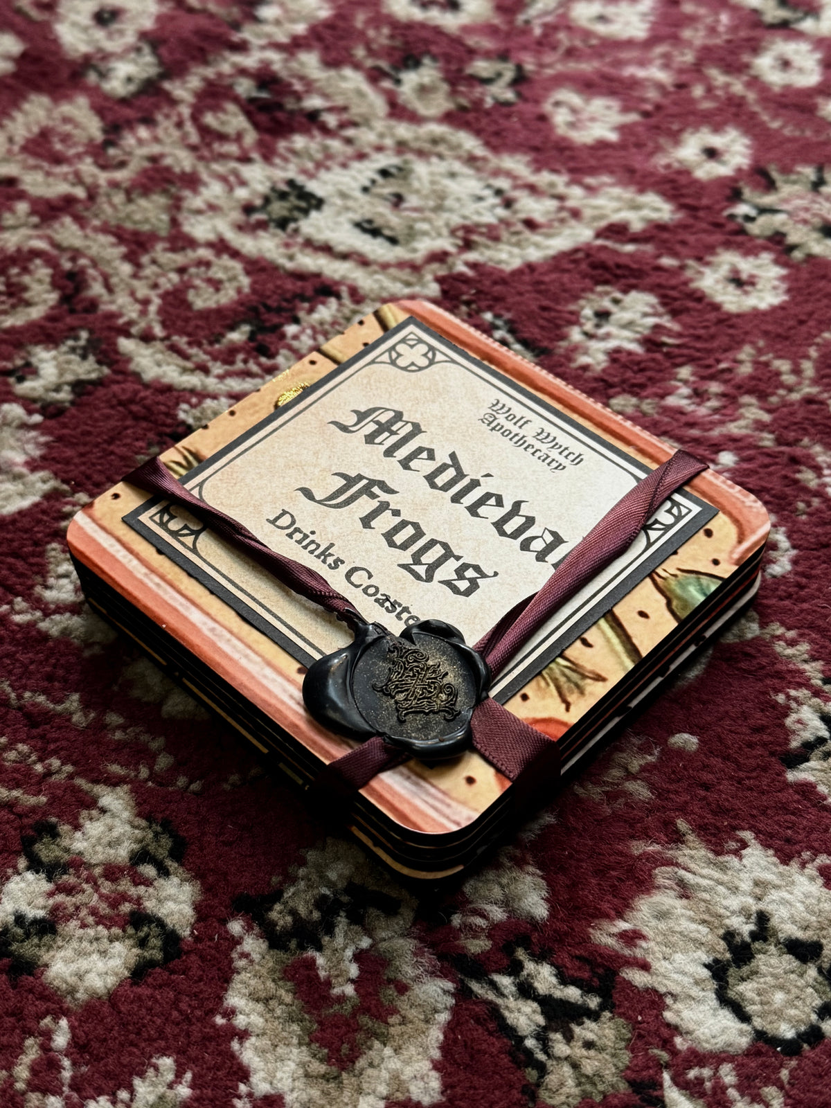 Medieval Frogs Drink Coasters