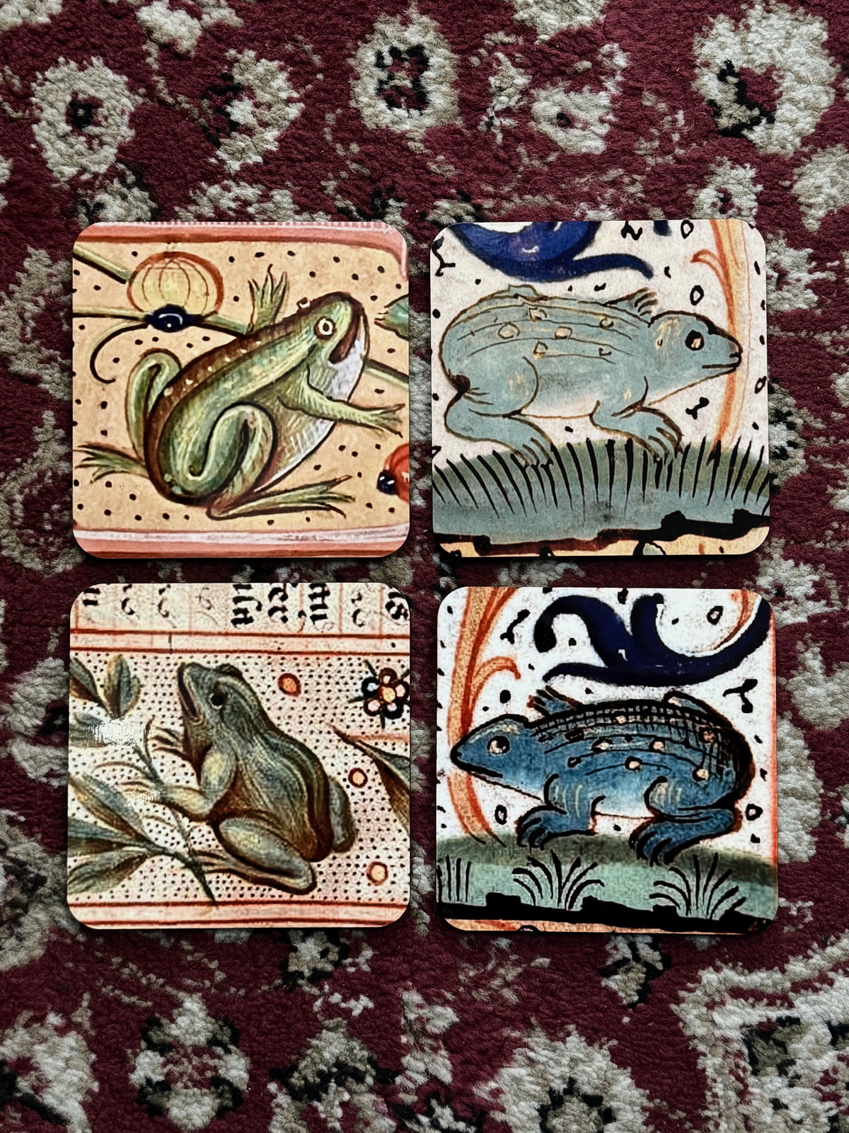 Medieval Frogs Drink Coasters