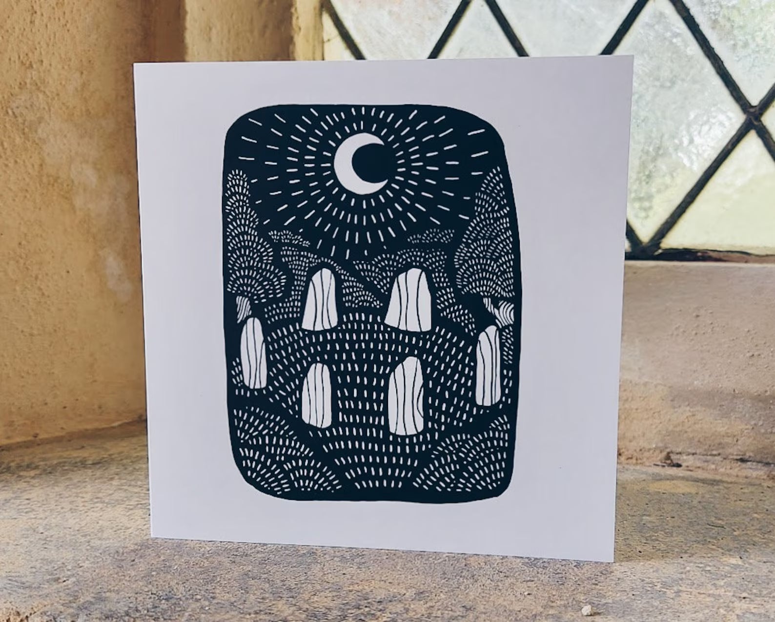 Moonstones Greetings Card