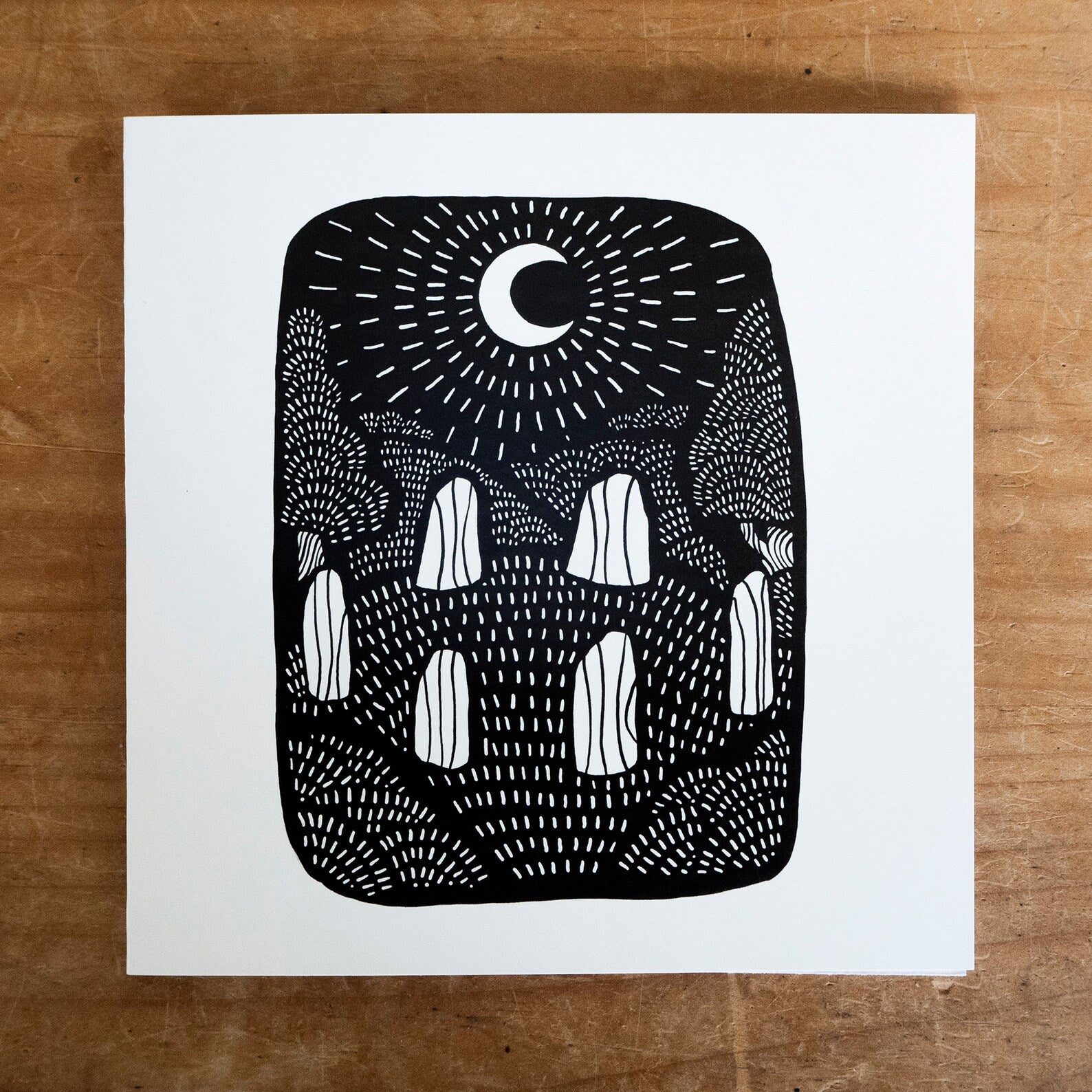 Moonstones Greetings Card