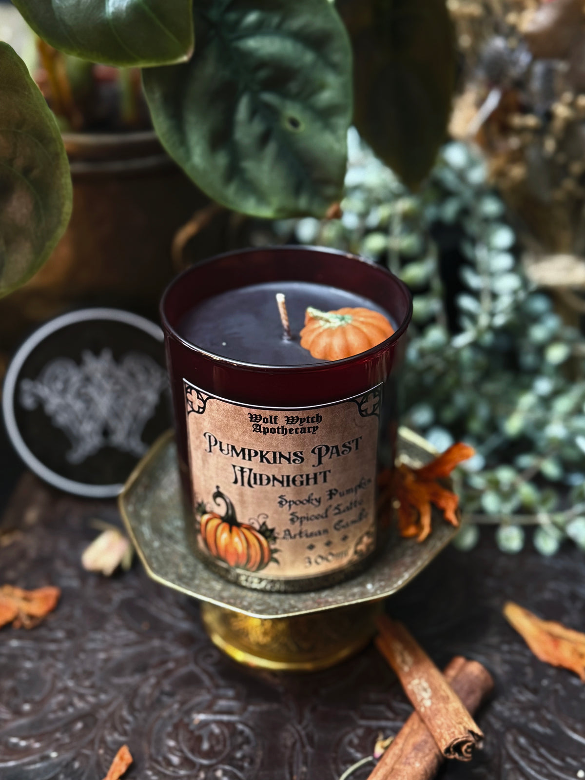 Pumpkins Past Midnight Candle