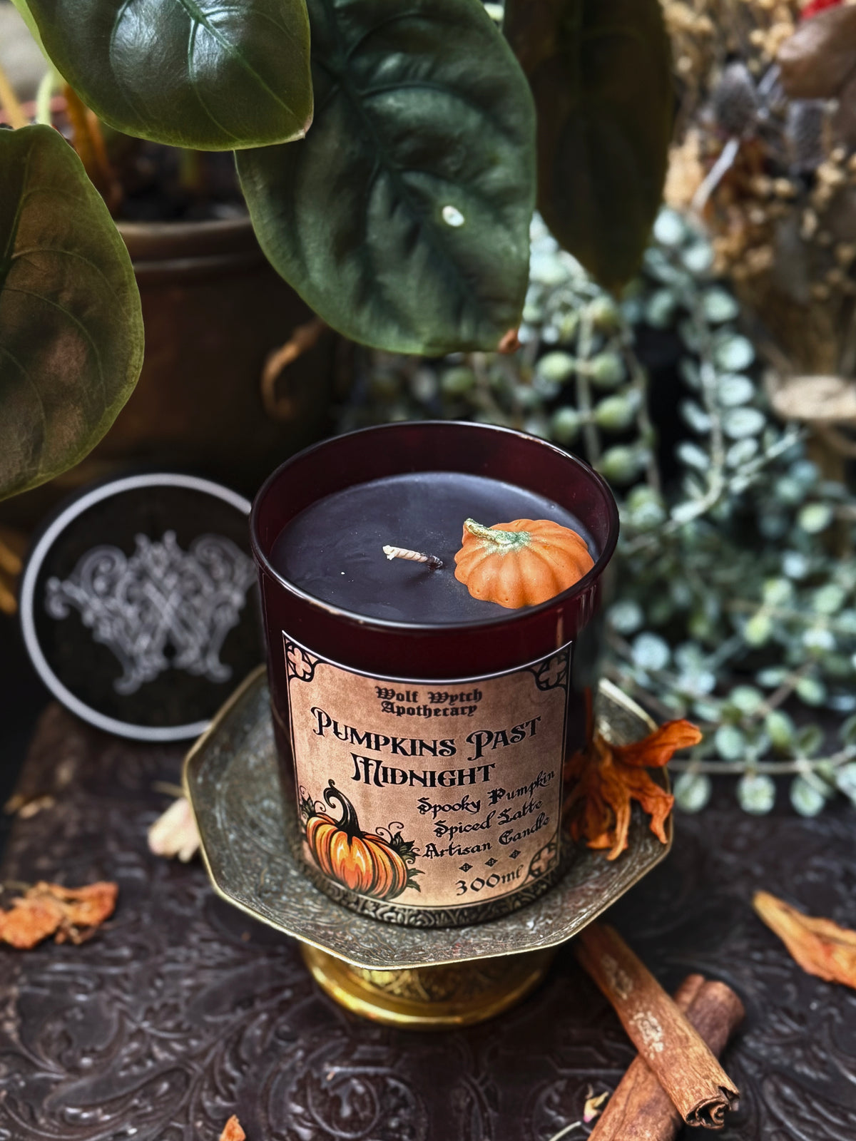 Pumpkins Past Midnight Candle