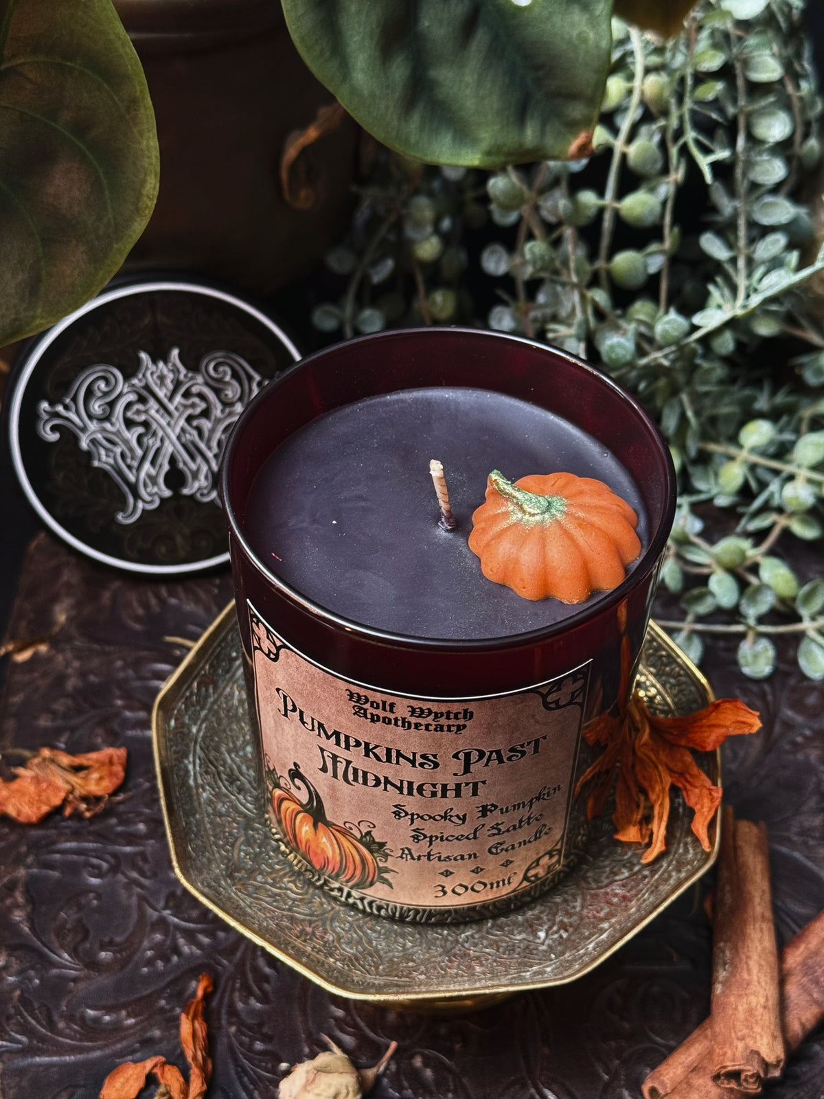 Pumpkins Past Midnight Candle