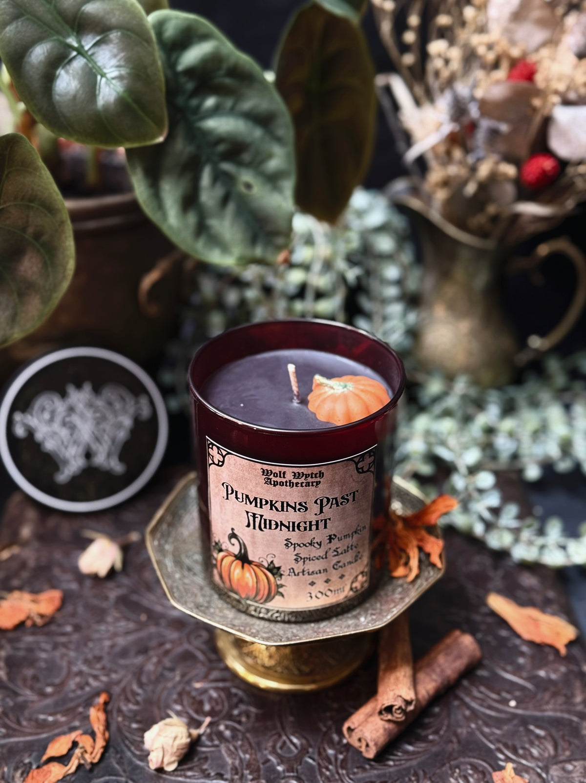 Pumpkins Past Midnight Candle