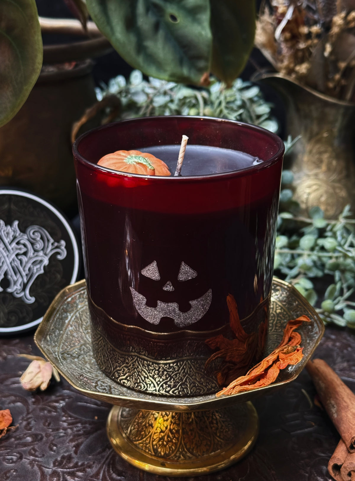 Pumpkins Past Midnight Candle