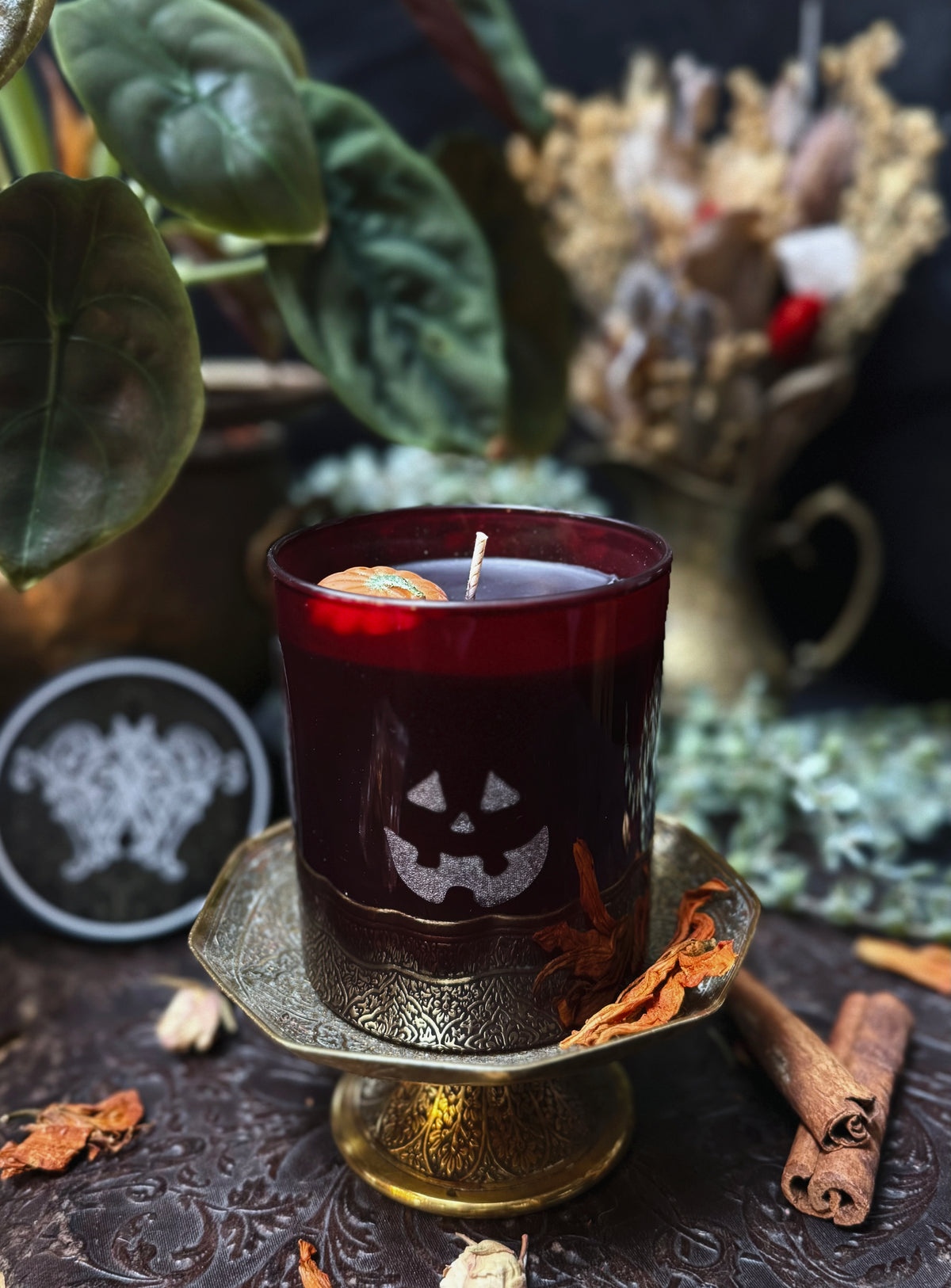 Pumpkins Past Midnight Candle