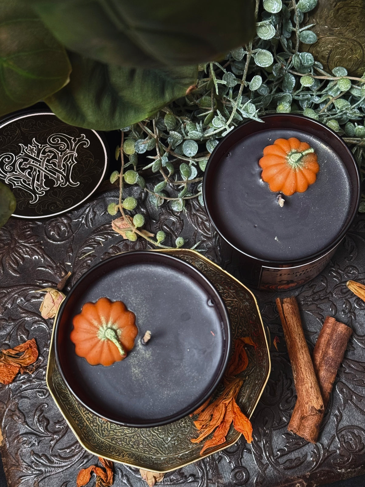 Pumpkins Past Midnight Candle