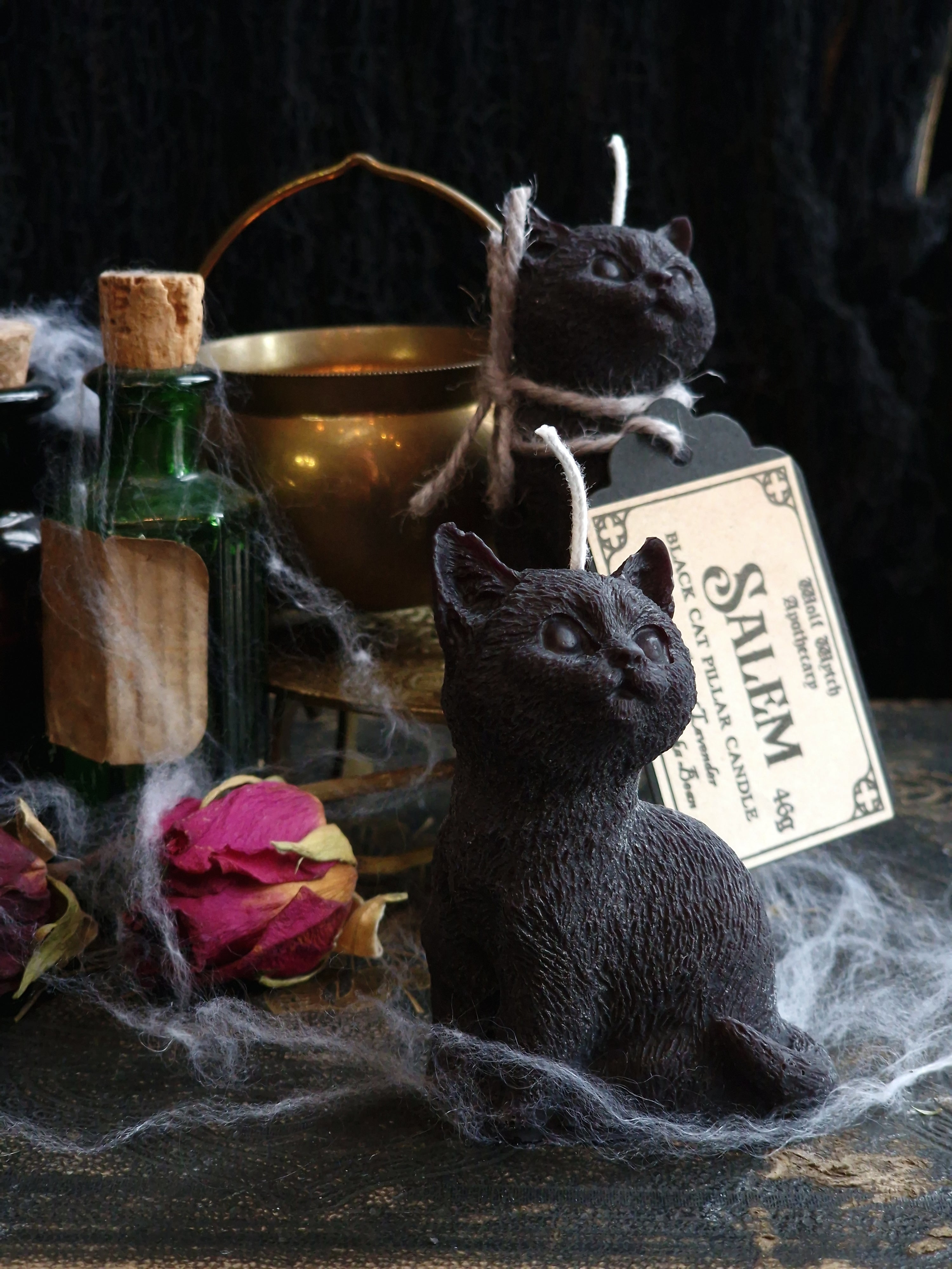 Salem The Black Cat Pillar Candle – Wolf Wytch