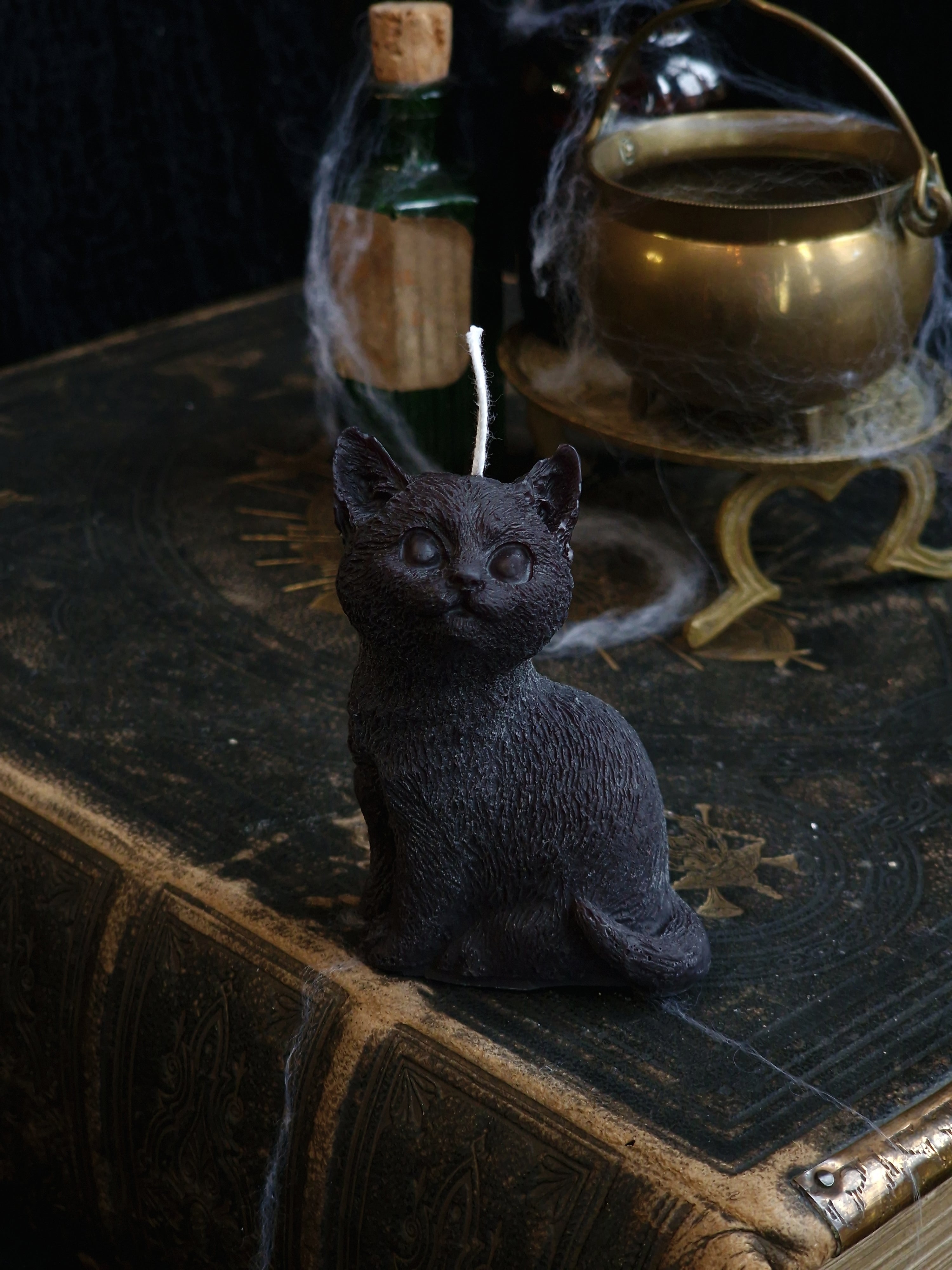 Salem The Black Cat Pillar Candle