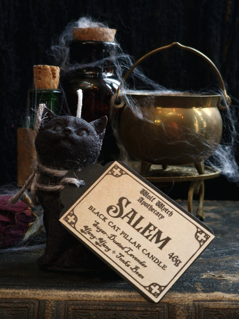 Salem The Black Cat Pillar Candle