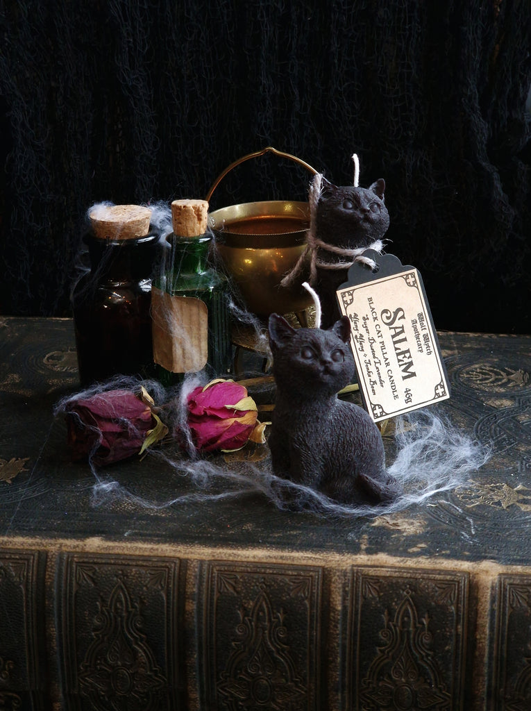 Salem The Black Cat Pillar Candle
