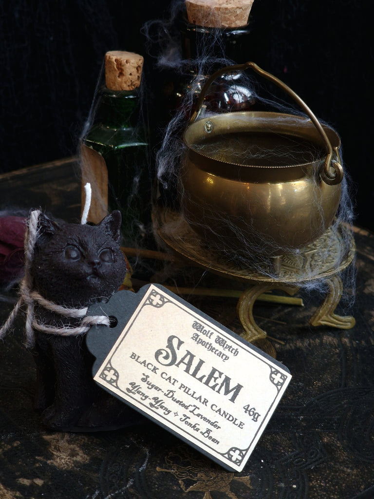 Salem The Black Cat Pillar Candle