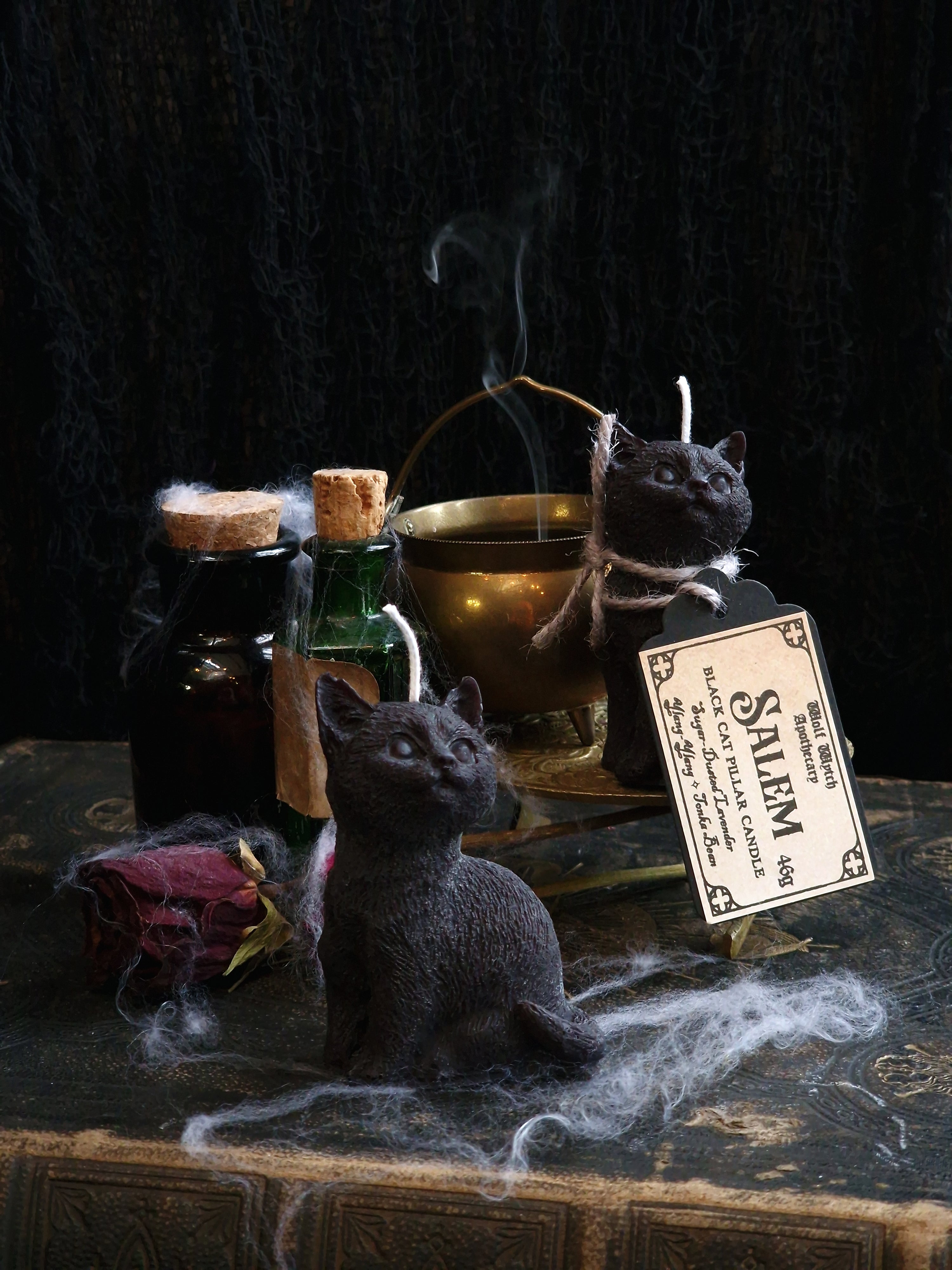 Salem The Black Cat Pillar Candle – Wolf Wytch