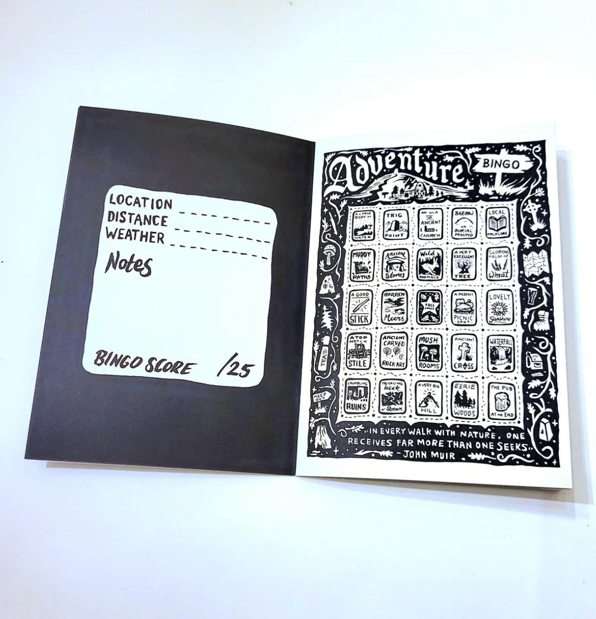 Hwaet! ADVENTURE BINGO BOOKLET ZINE