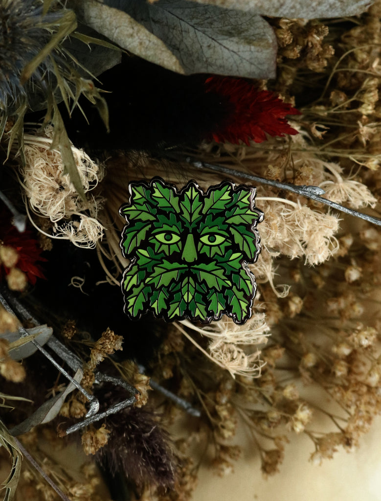 Green Man Enamel Pin