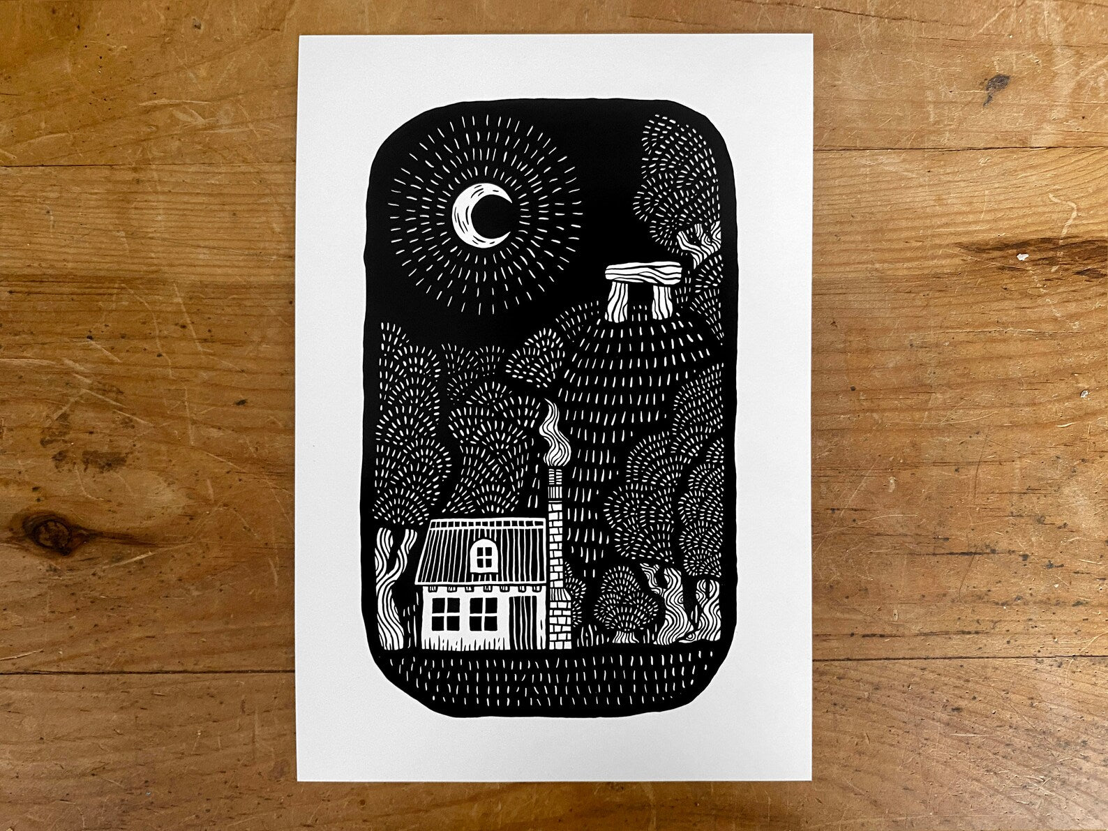 Stone Cottage A5 Print