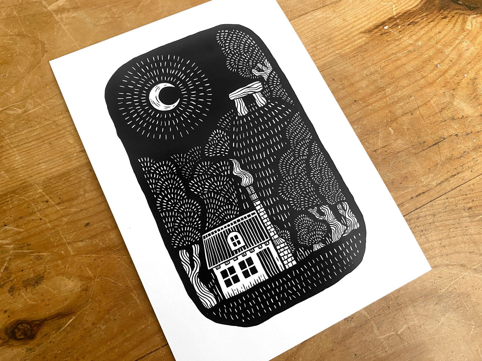 Stone Cottage A5 Print
