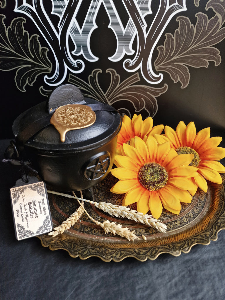 Summer Solstice Cauldron Candle - NEW VERSION