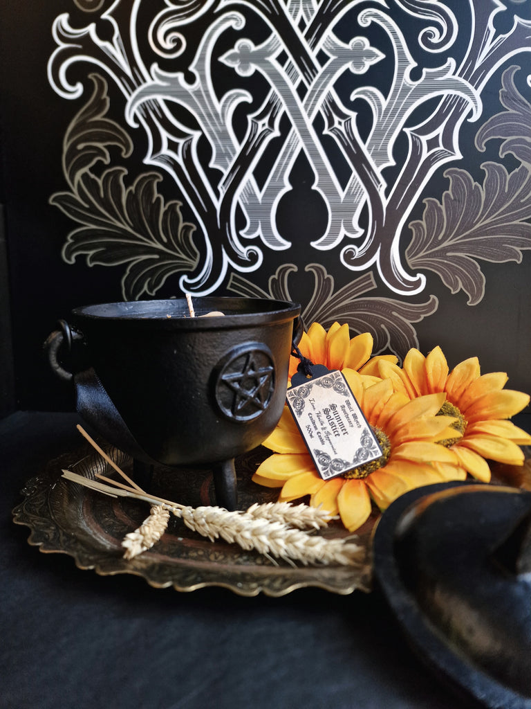 Summer Solstice Cauldron Candle - NEW VERSION