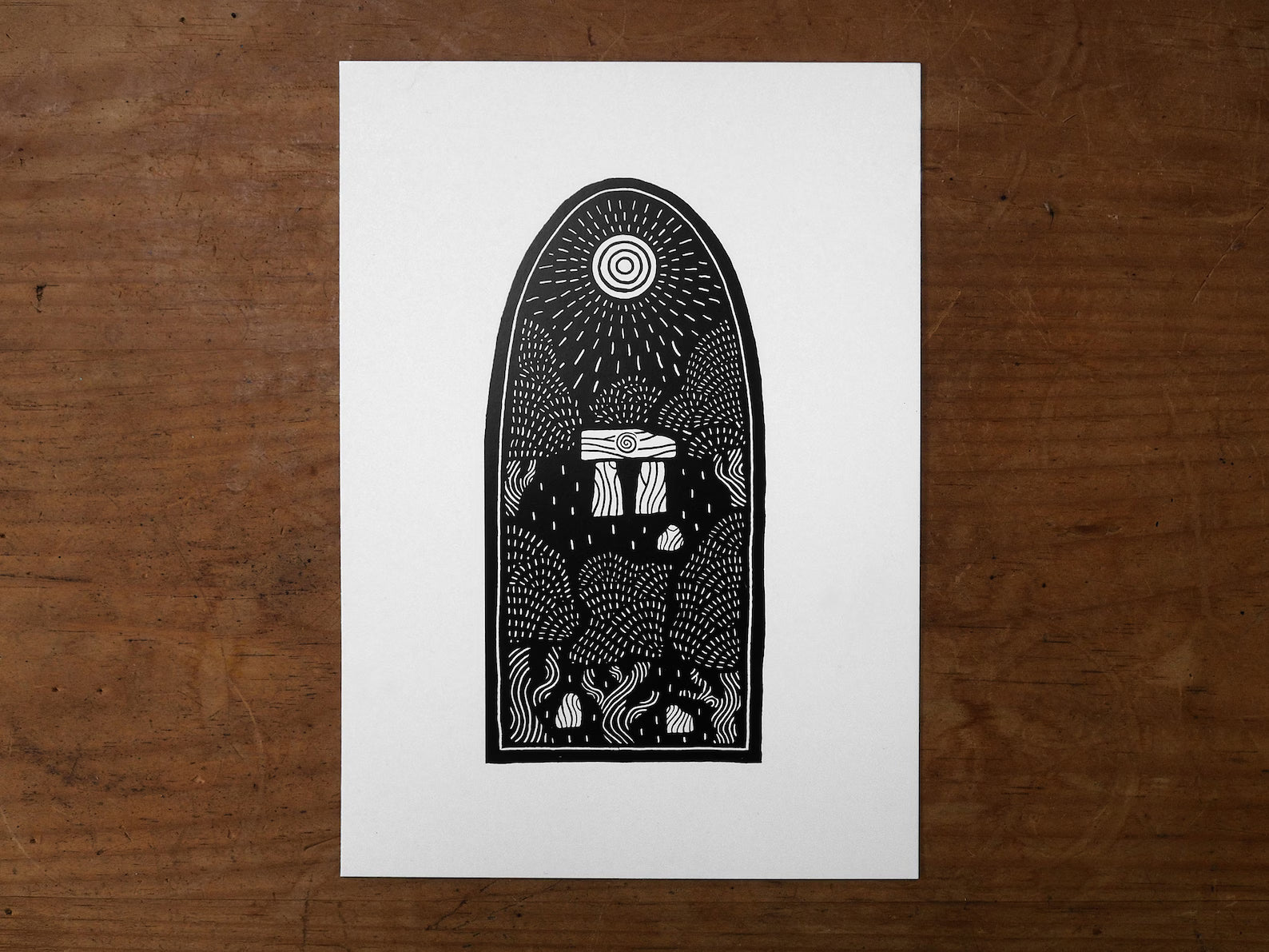 Sun Dolmen A5 Print