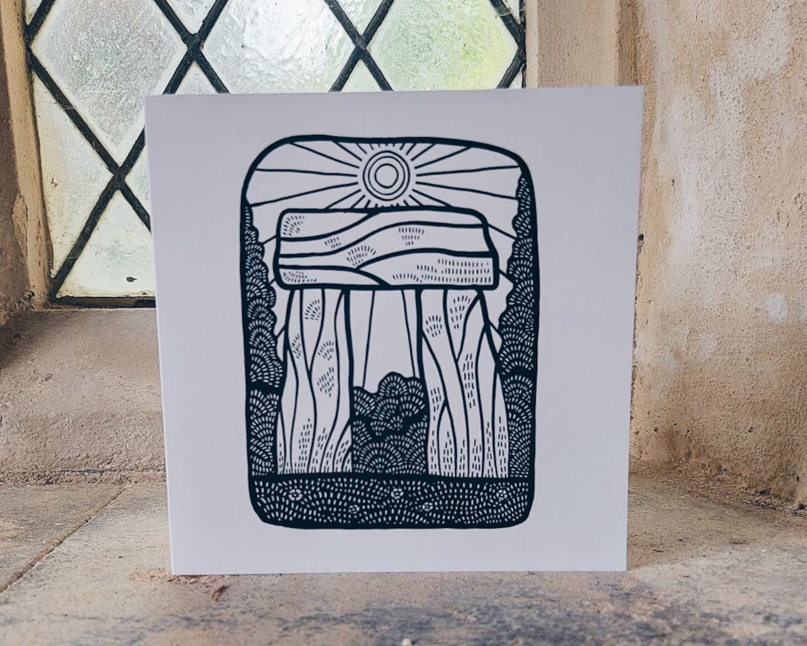 Sun Stone Greetings Card