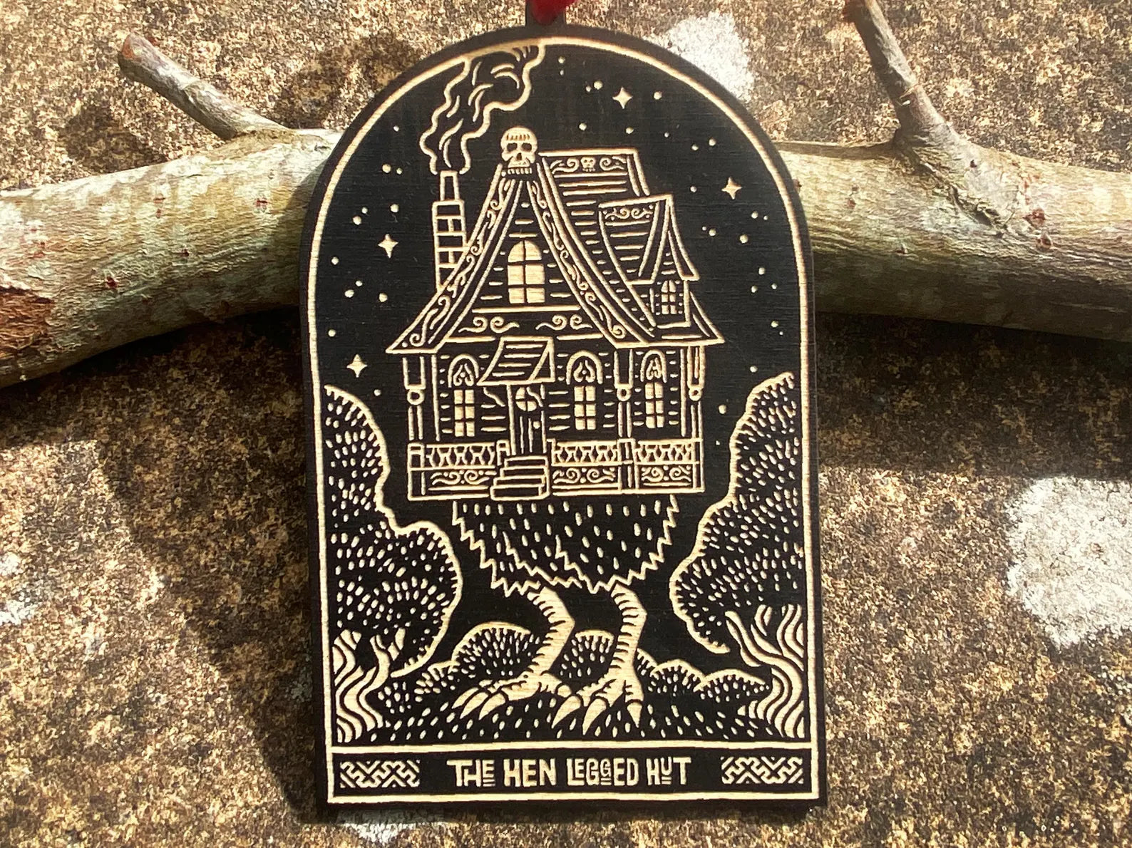Baba Yaga Hen Legged Hut Wooden Decoration