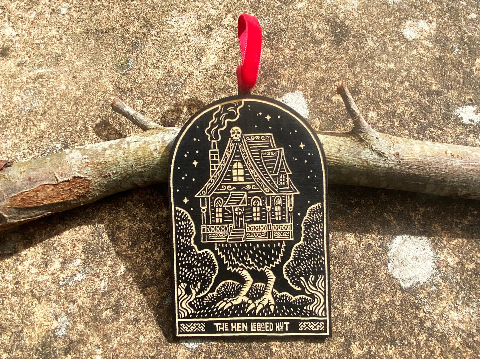 Baba Yaga Hen Legged Hut Wooden Decoration