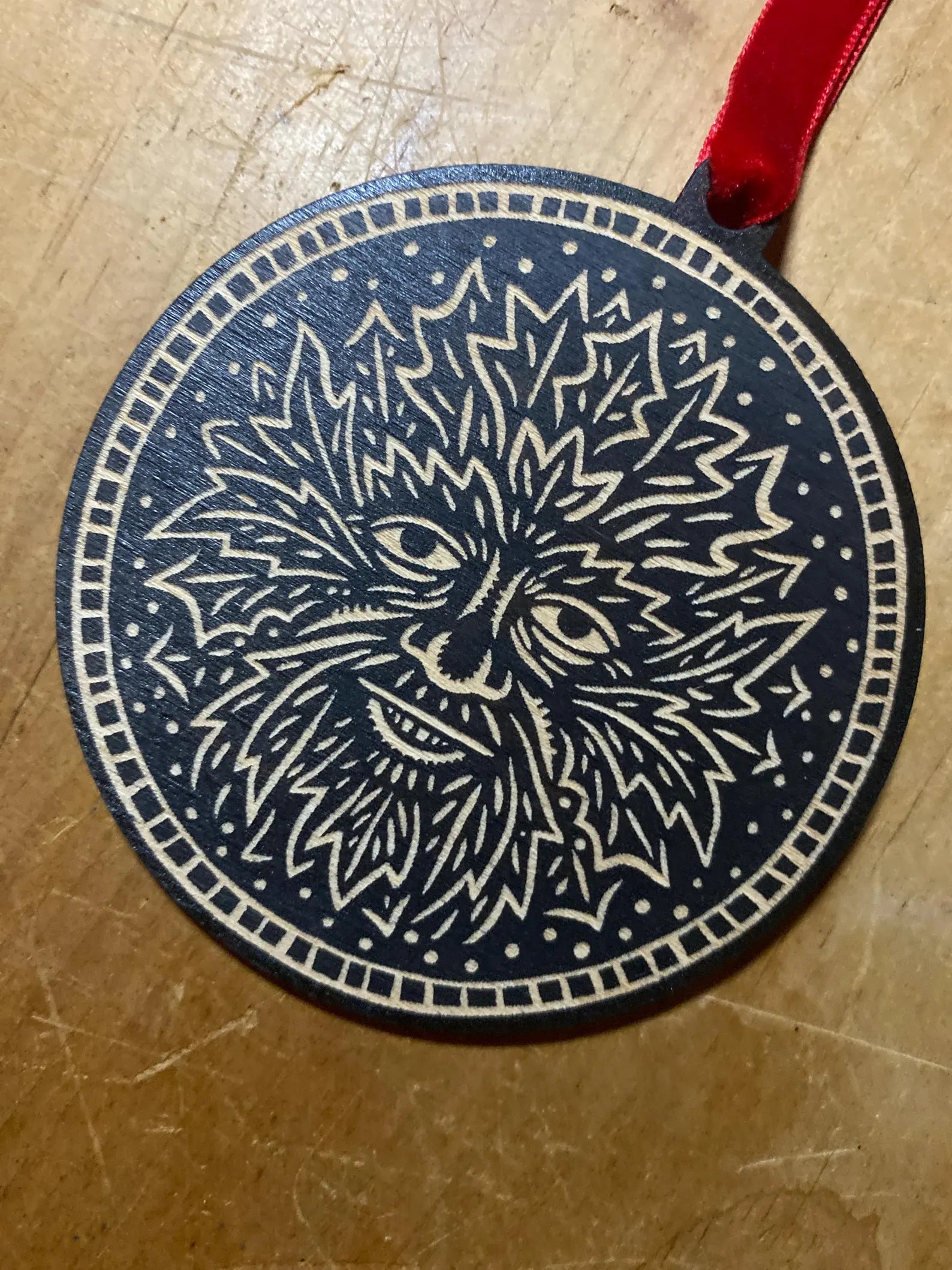 The Green Man Folklore Wooden Decoration