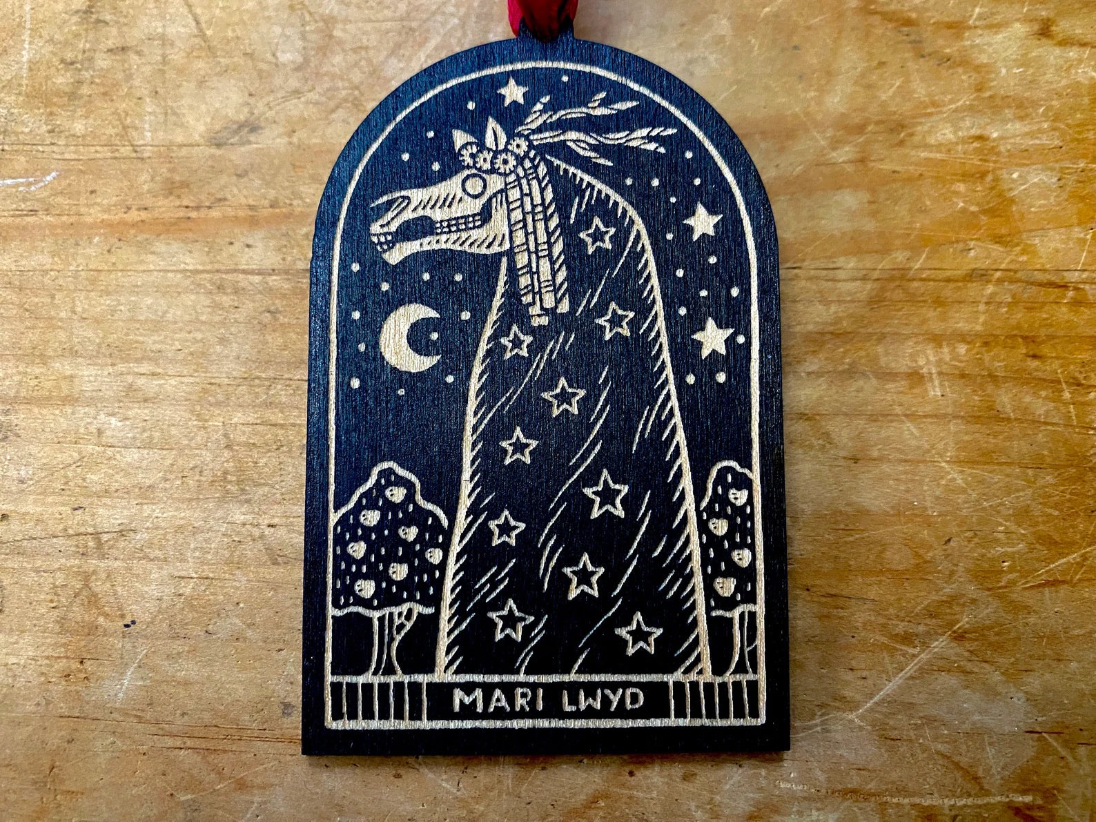 Mari Lwyd Horse Skull Wooden Decoration