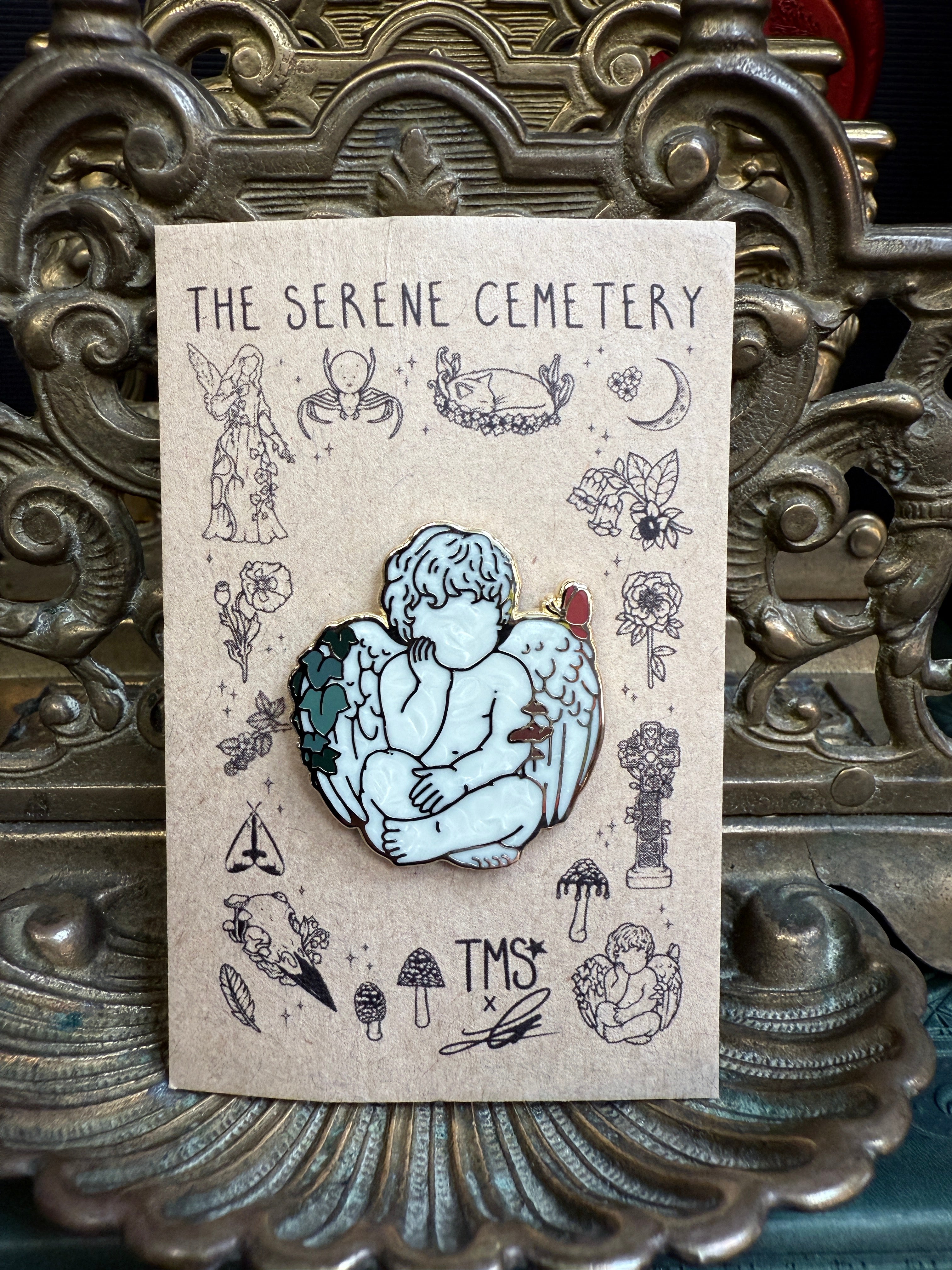 Cherub Enamel Pin - The Mourning Star